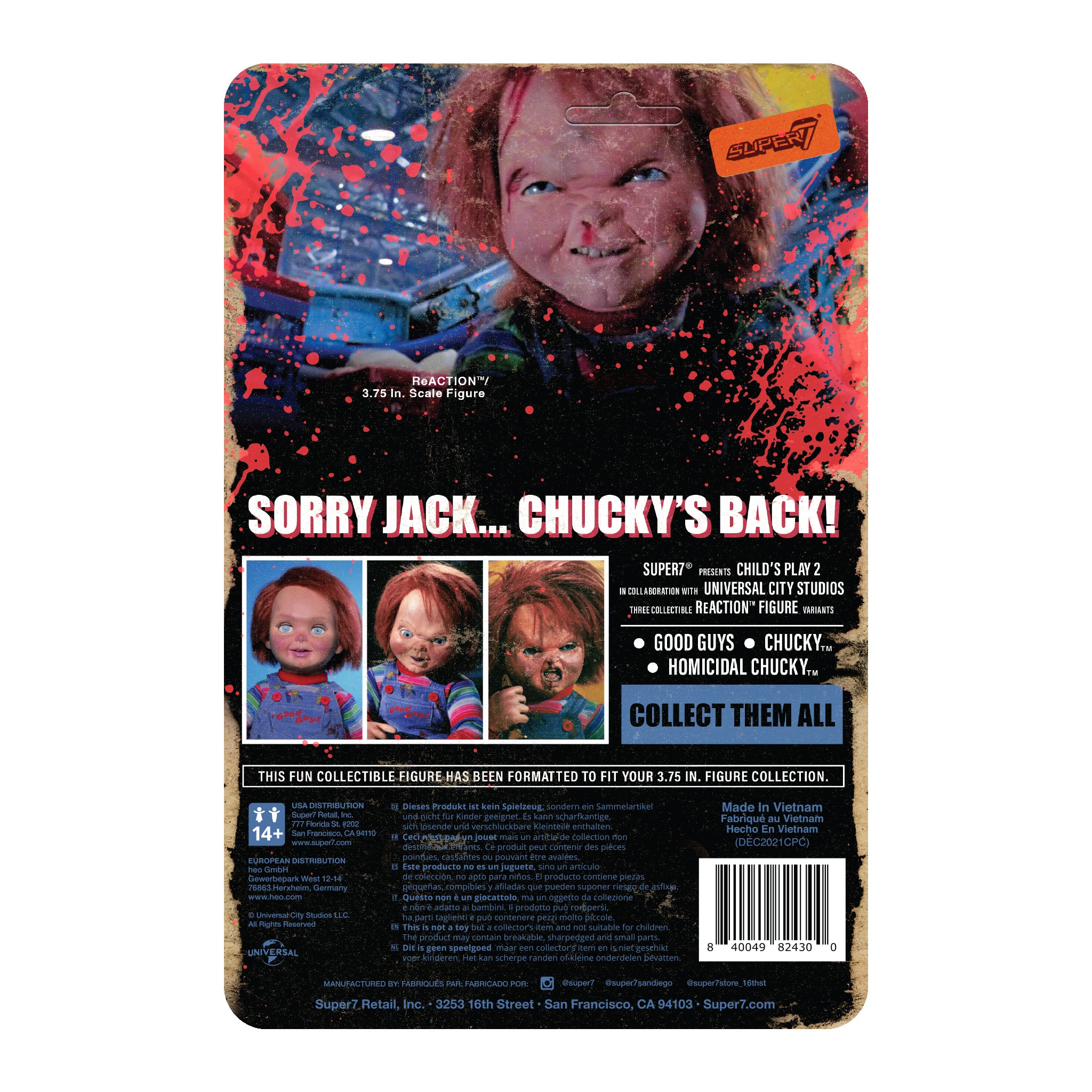 Child's Play ReAction Figures Wave 2 - Homicidal Chucky (Blood Splatter)