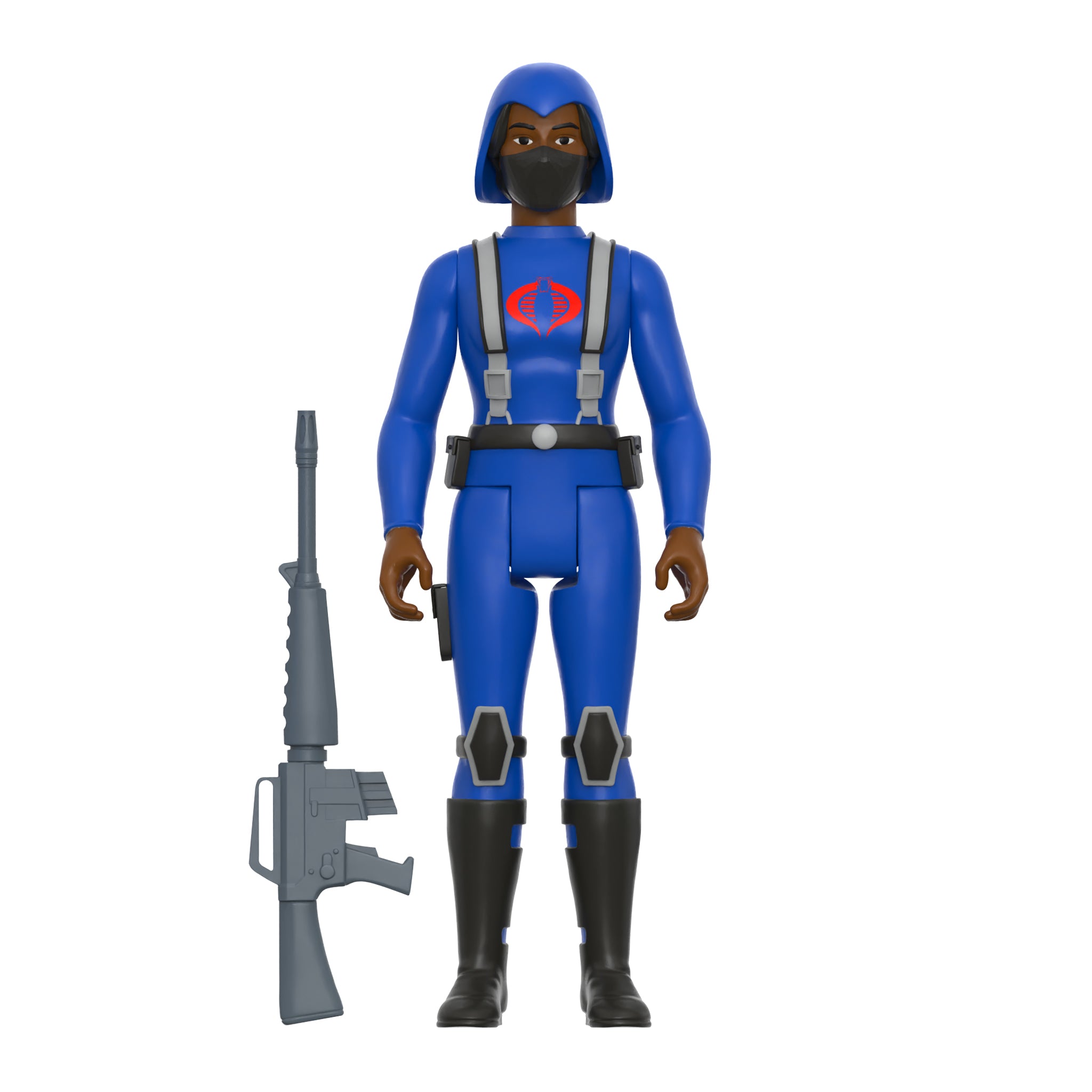 G.I. Joe ReAction Wave 4 - Cobra Female Trooper Short Black Hair (Dk Brown)