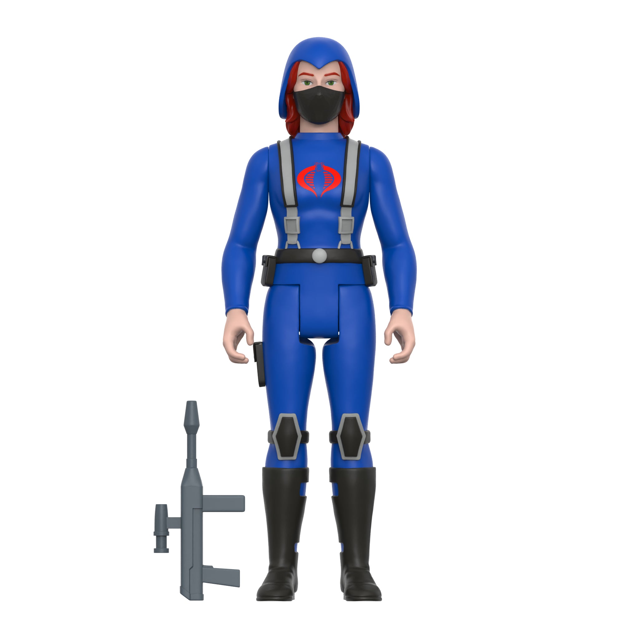 G.I. Joe ReAction Wave 4 -Cobra Female Trooper Medium Red Hair (Pink)