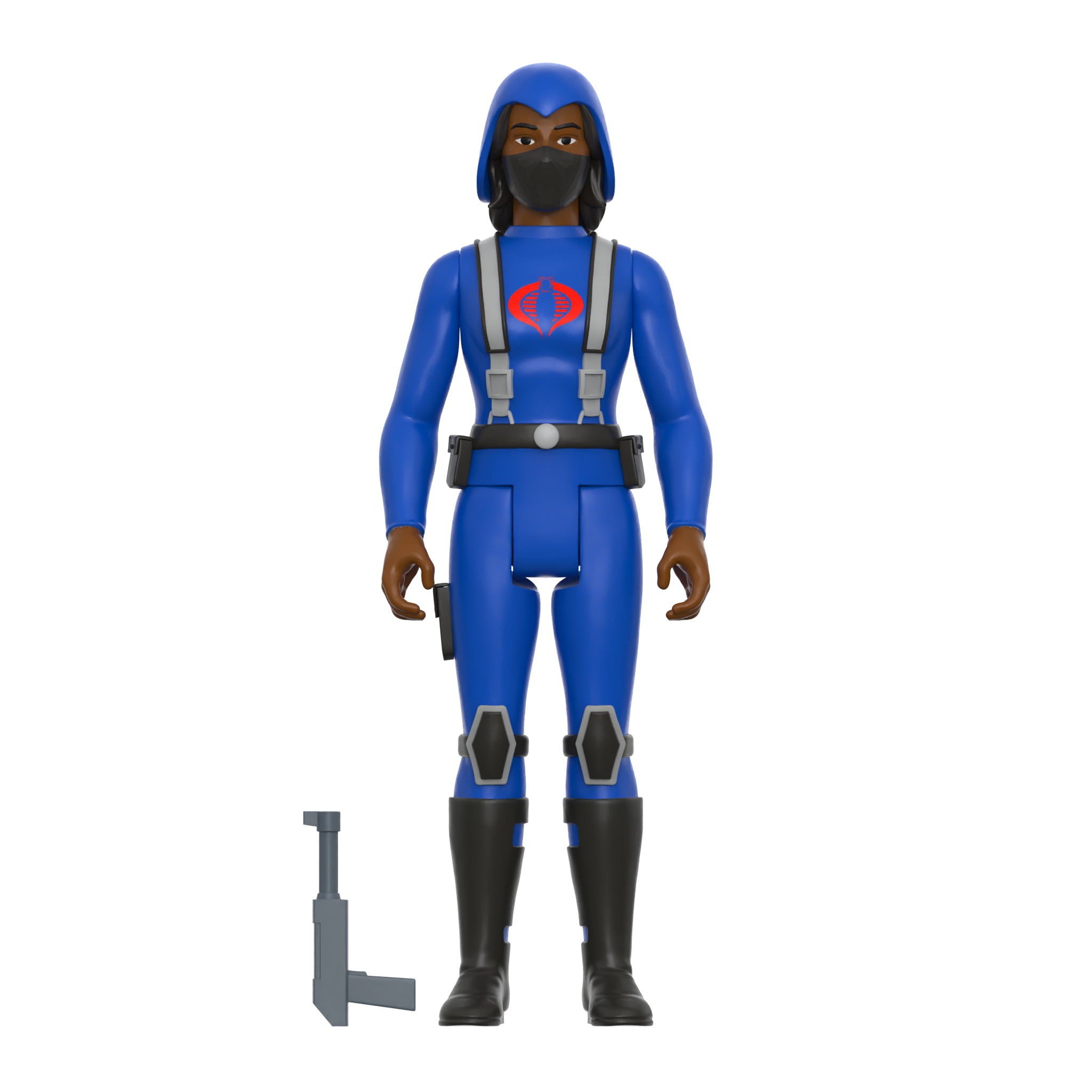 G.I. Joe ReAction Wave 4 - Cobra Female Trooper Medium Black Hair (Dk Brown)