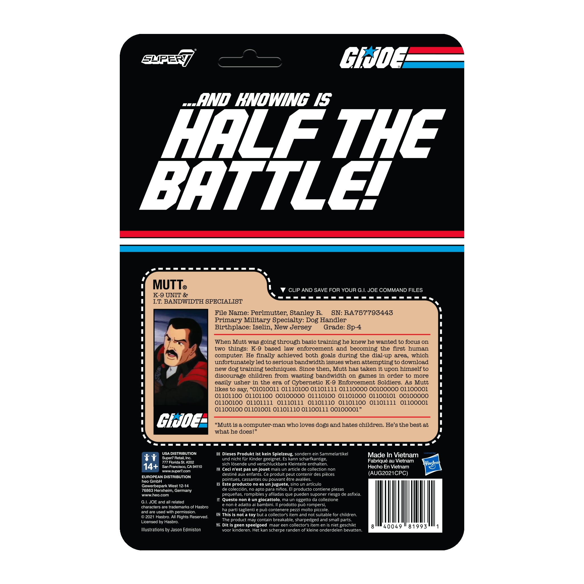 G.I. Joe ReAction Figures Wave 3 - Mutt PSA