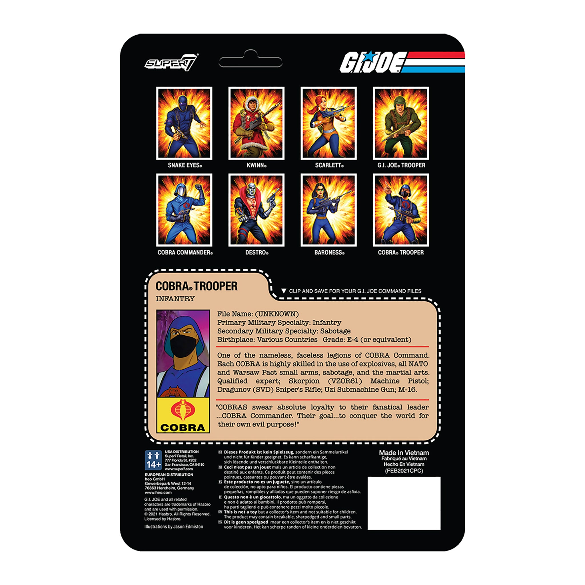 G.I. Joe ReAction Figures Wave 1 - Cobra Trooper H-back (Brown)