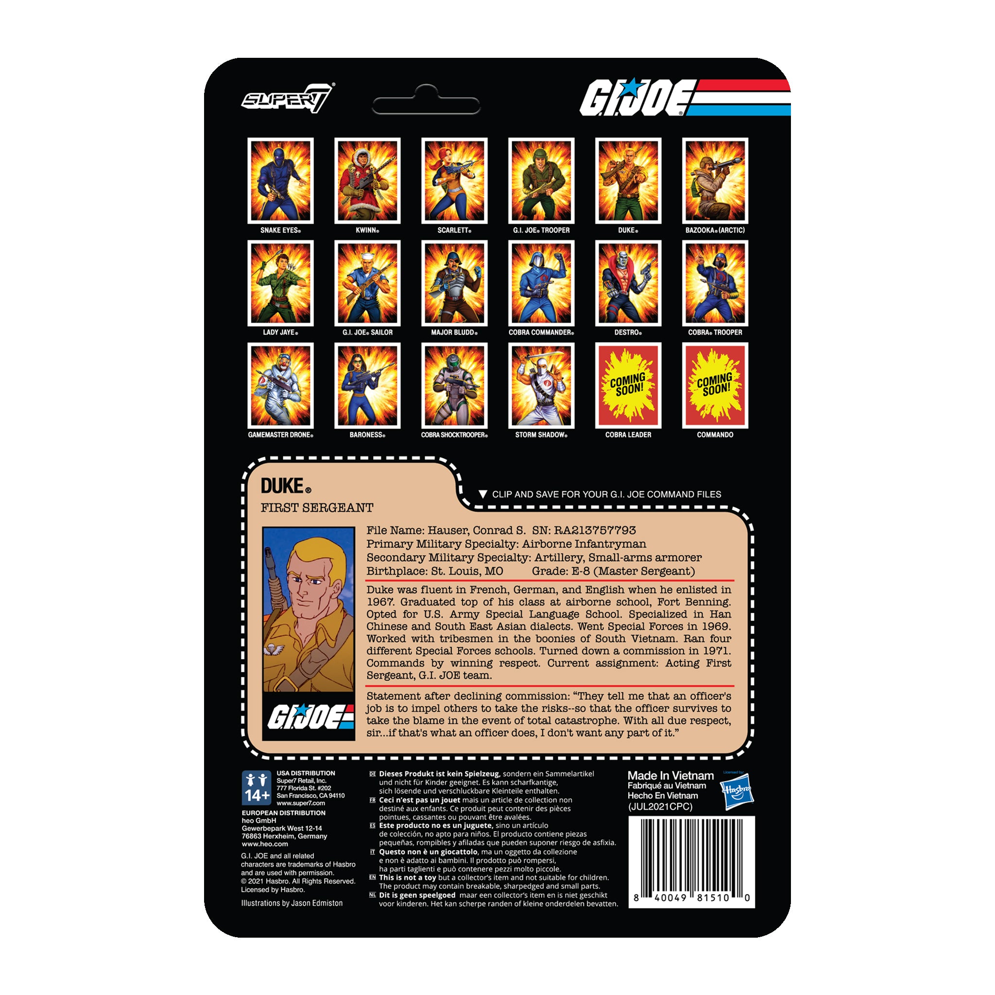 G.I. Joe ReAction Figures Wave 2 - Duke