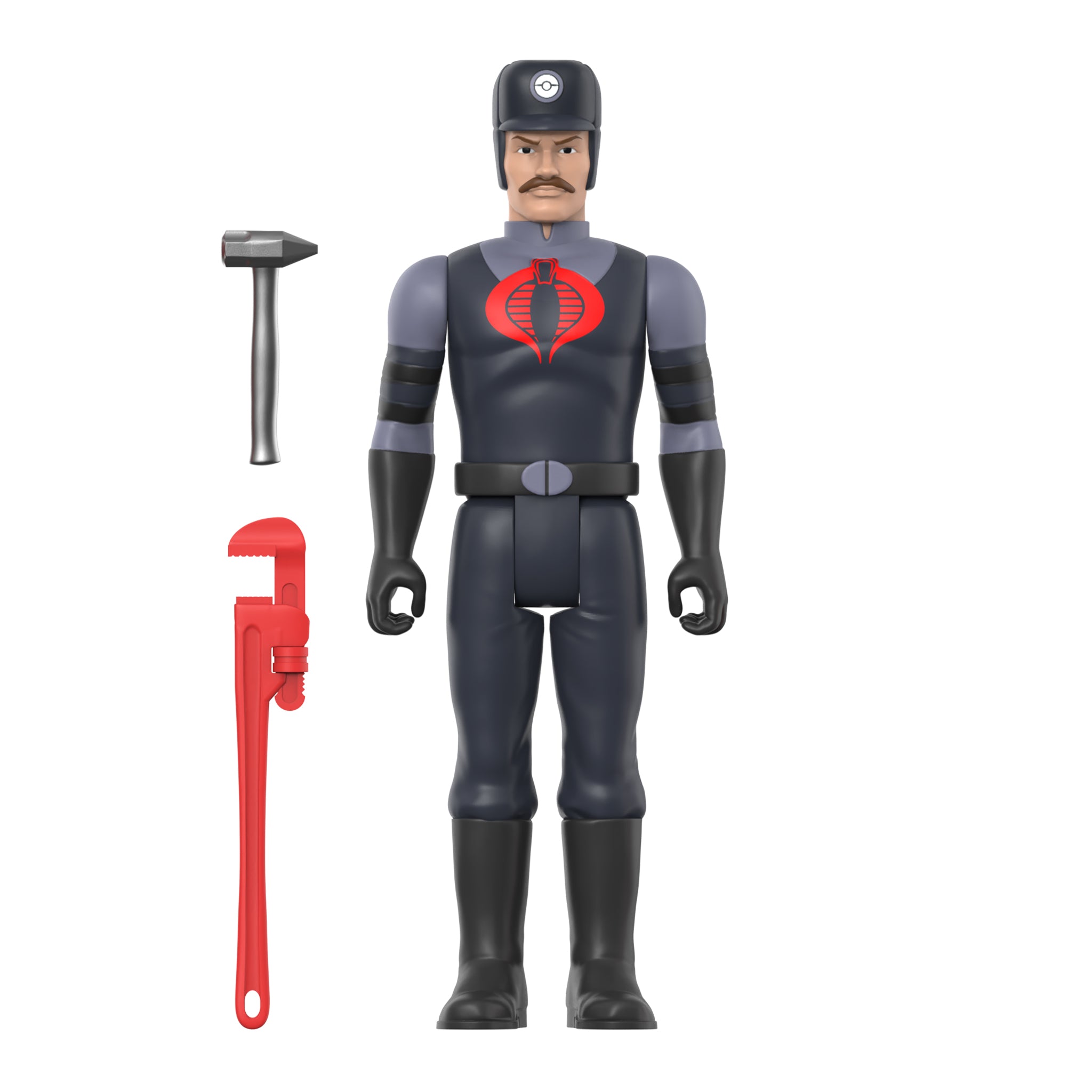 G.I. Joe ReAction Figures Wave 3 - Cobra Snakeling Factory Worker Mustache (Tan)