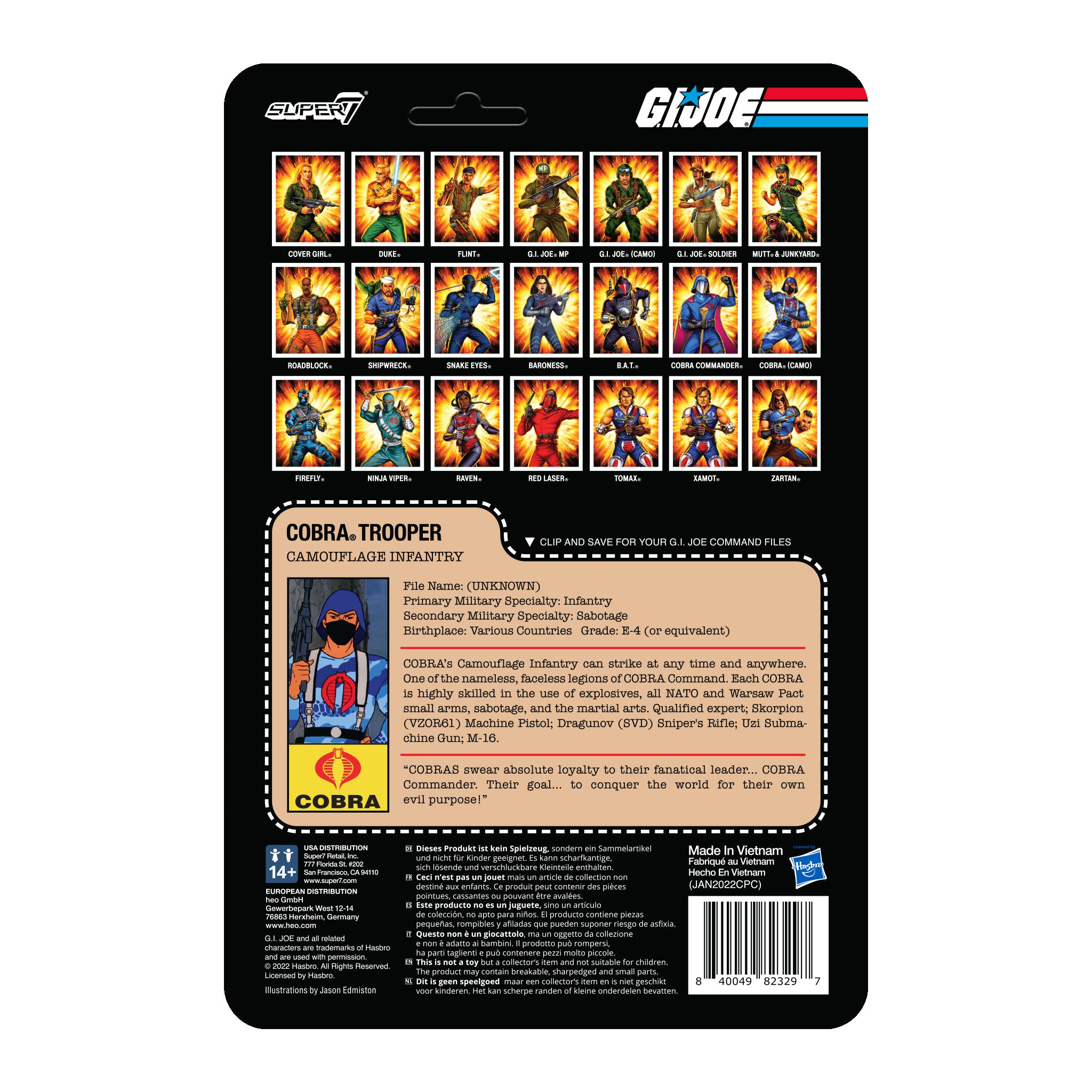 G.I. Joe ReAction Figures Wave 5 - Cobra Camo Soldier Laser Rifle V1 (Pink)