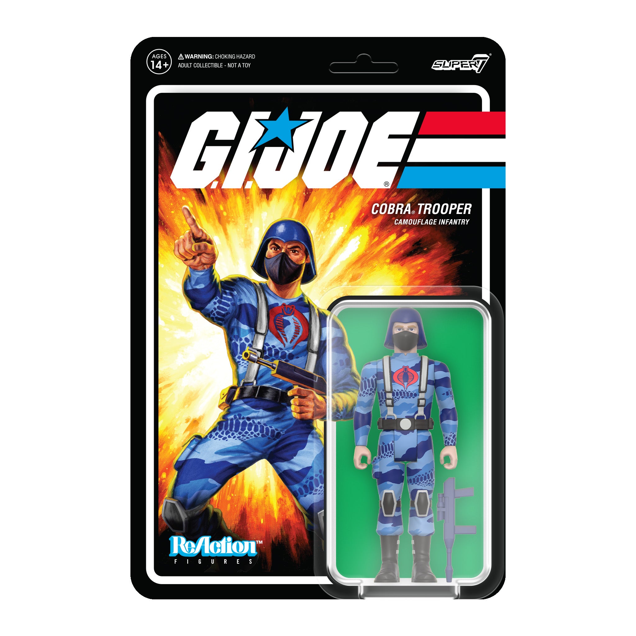 G.I. Joe ReAction Figures Wave 5 - Cobra Camo Soldier Laser Rifle V1 (Pink)