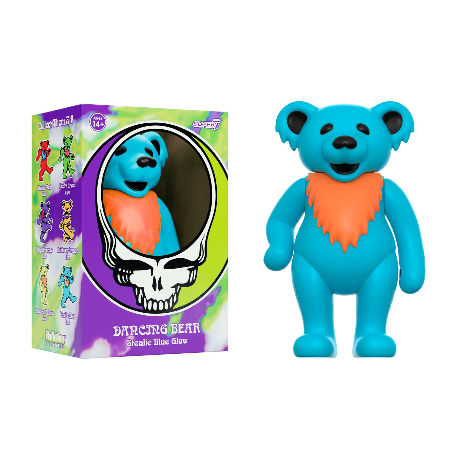 Grateful Dead ReAction Figure - Dancing Bear Glow (Stealie Blue)
