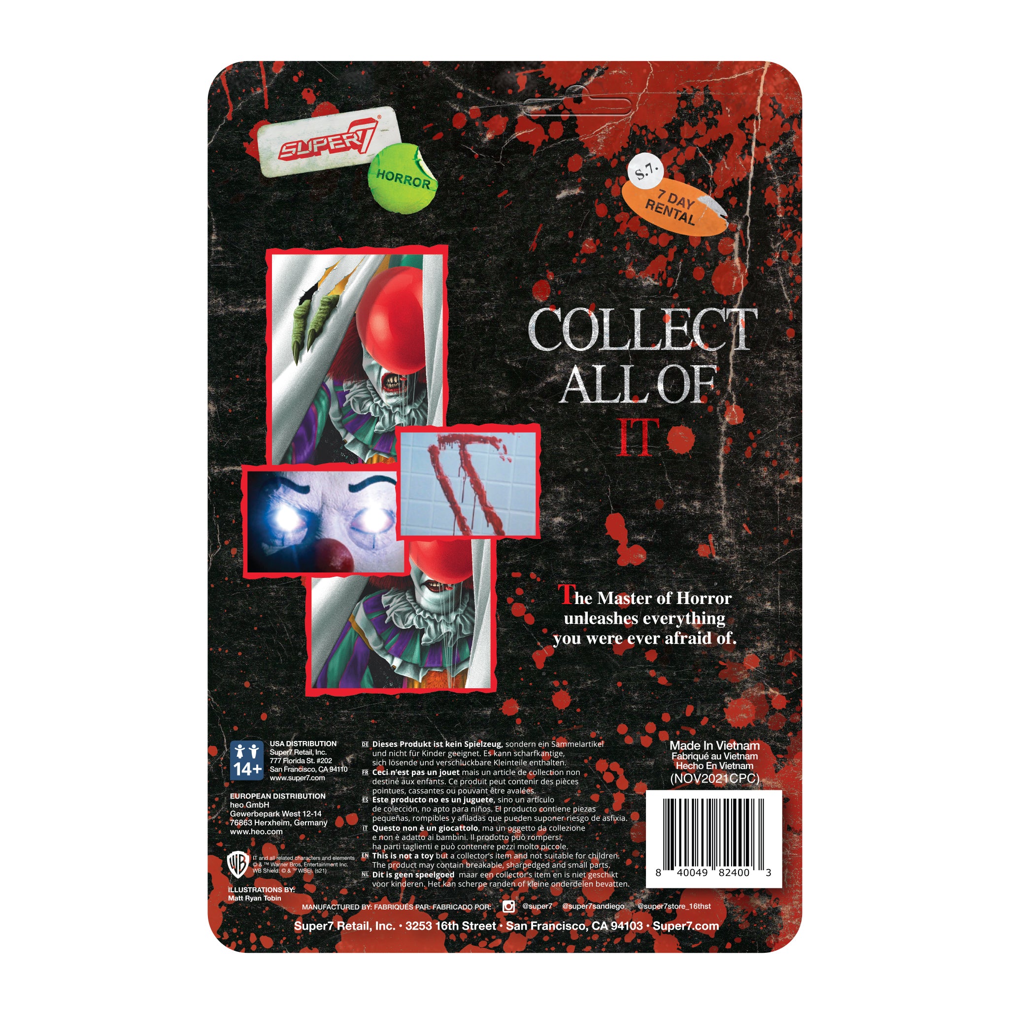 IT ReAction Figure - Pennywise Monster (Blood Splatter)