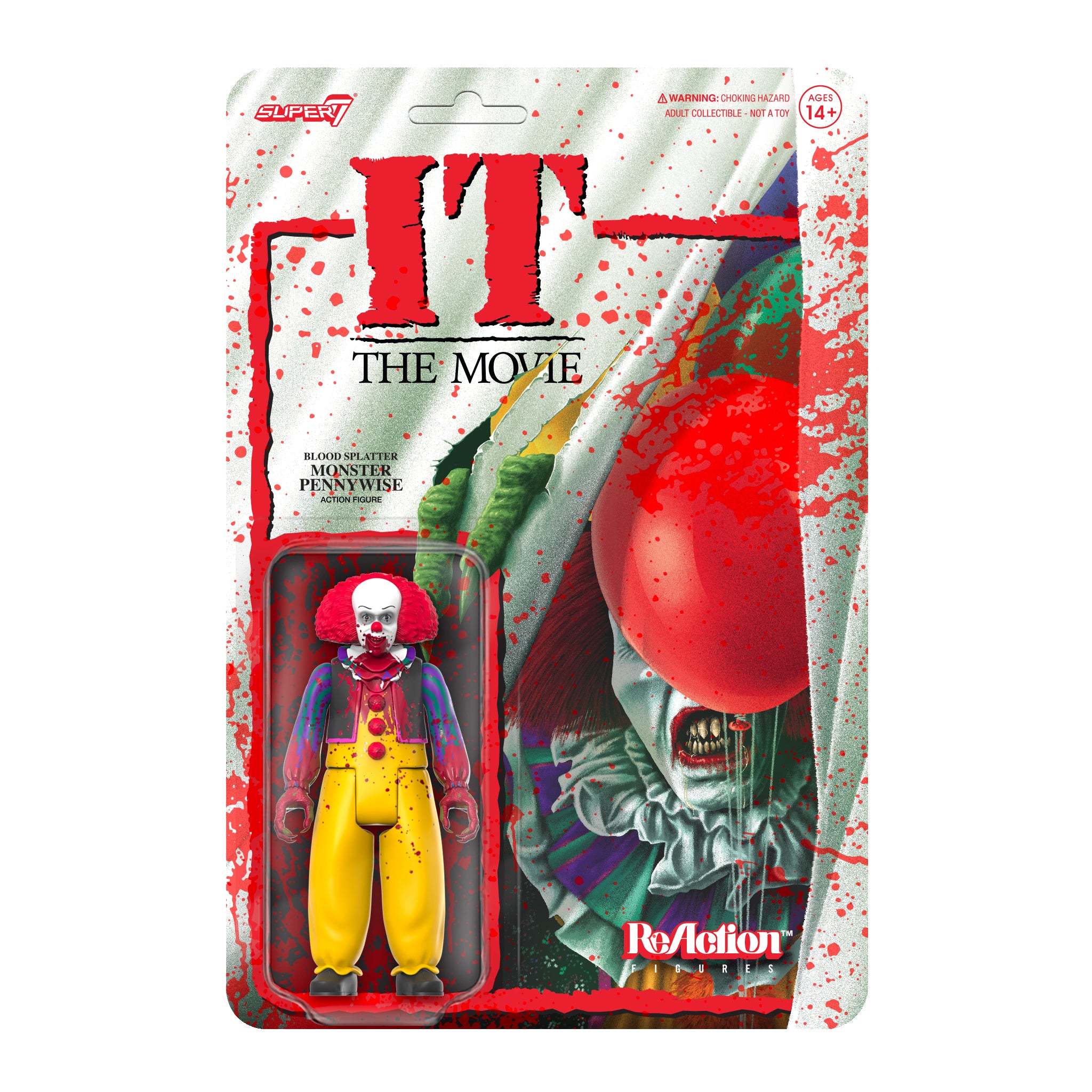 IT ReAction Figure - Pennywise Monster (Blood Splatter)