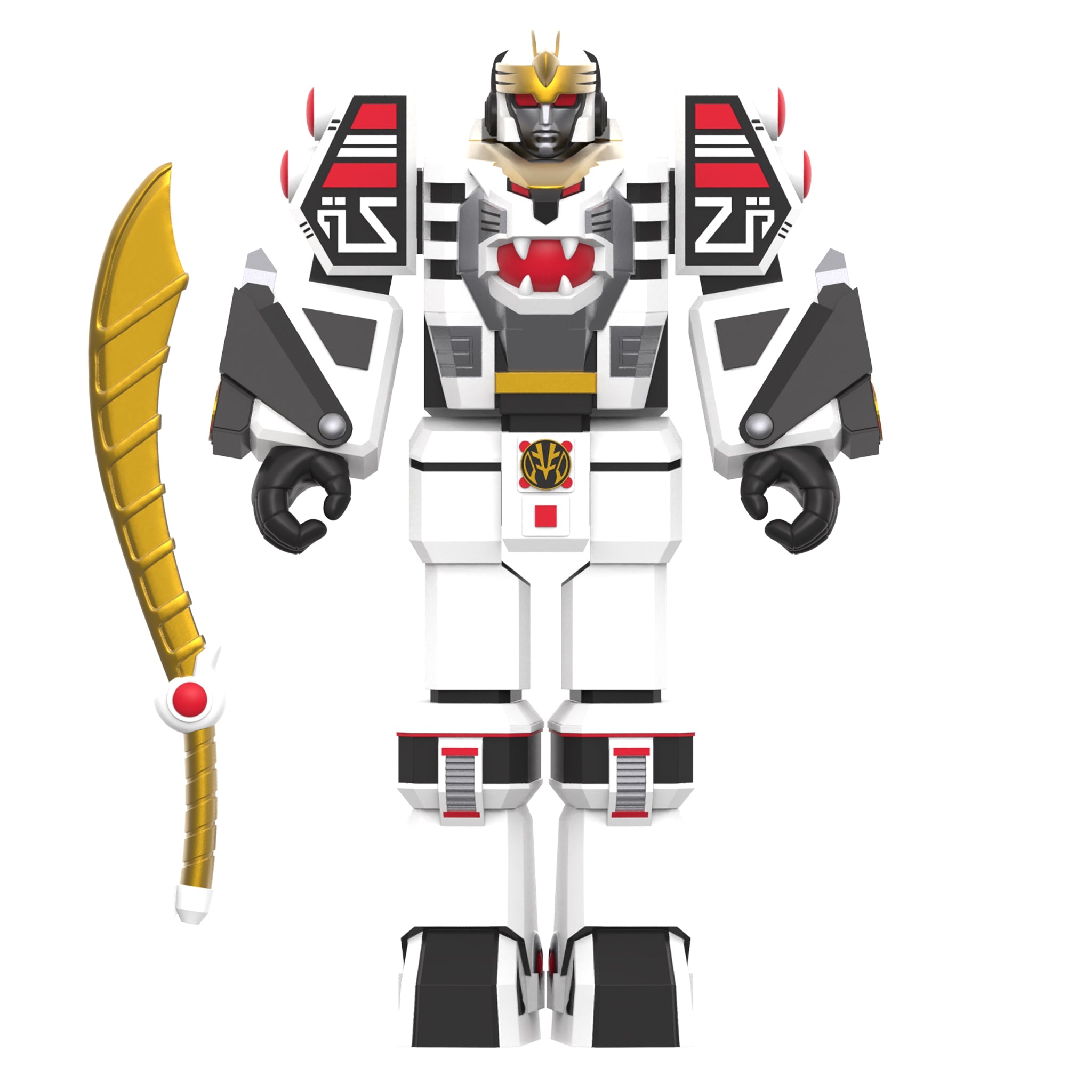 Mighty Morphin Power Rangers ReAction Figure Wave 4 - White TigerZord (Warrior Mode)