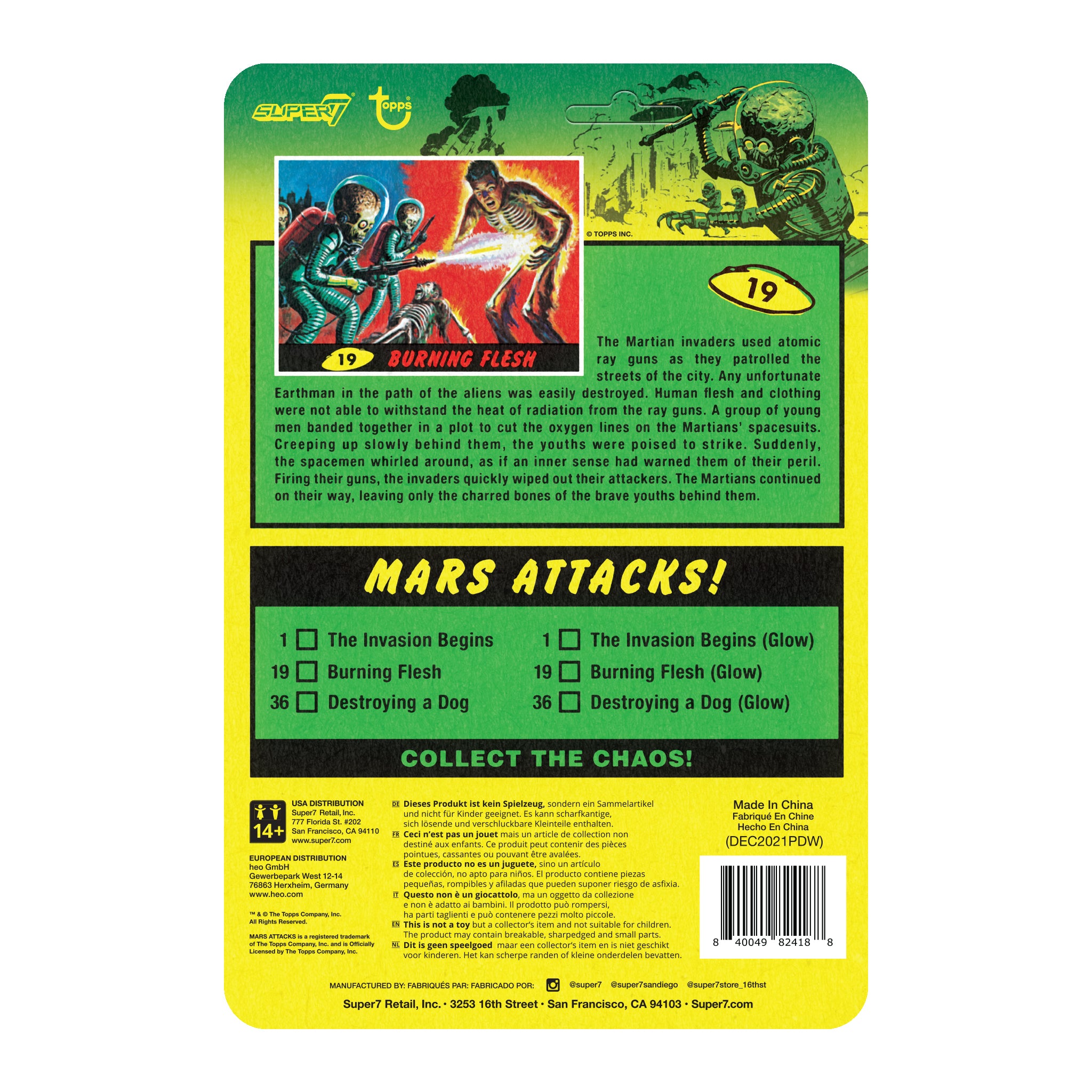 Mars Attacks ReAction Wave 2 - Burning Flesh (Glow)
