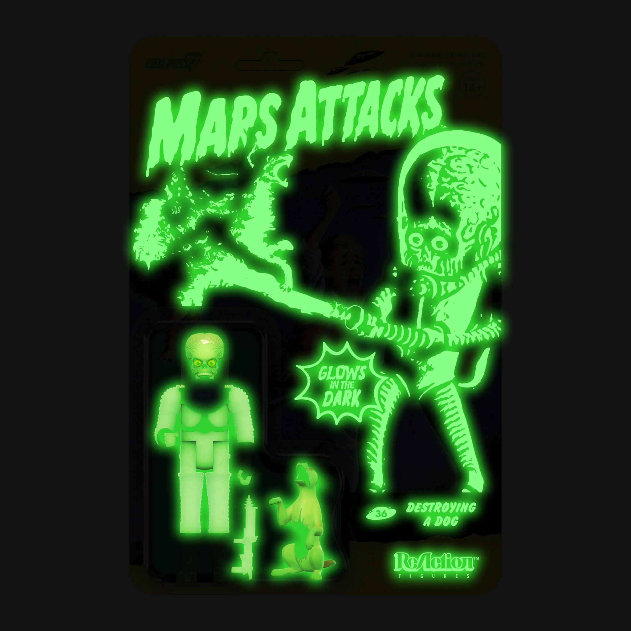 Mars Attacks ReAction Wave 2 - Destroying a Dog (Glow)