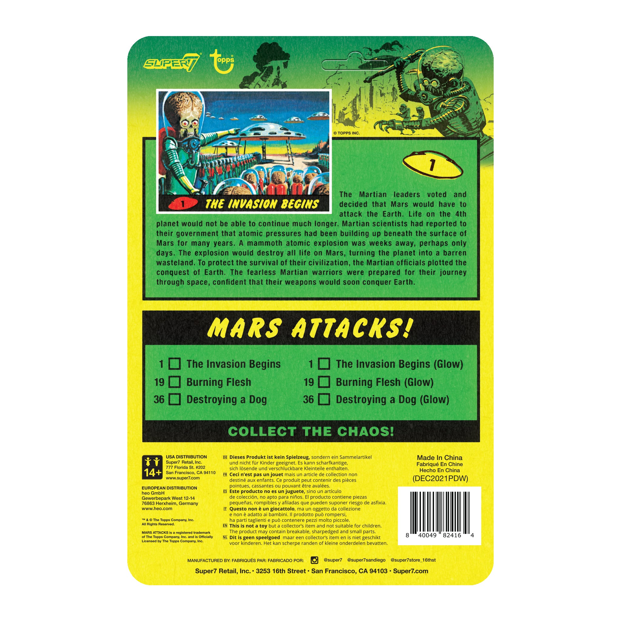 Mars Attacks ReAction Wave 2 - The Invasion Begins (Glow)