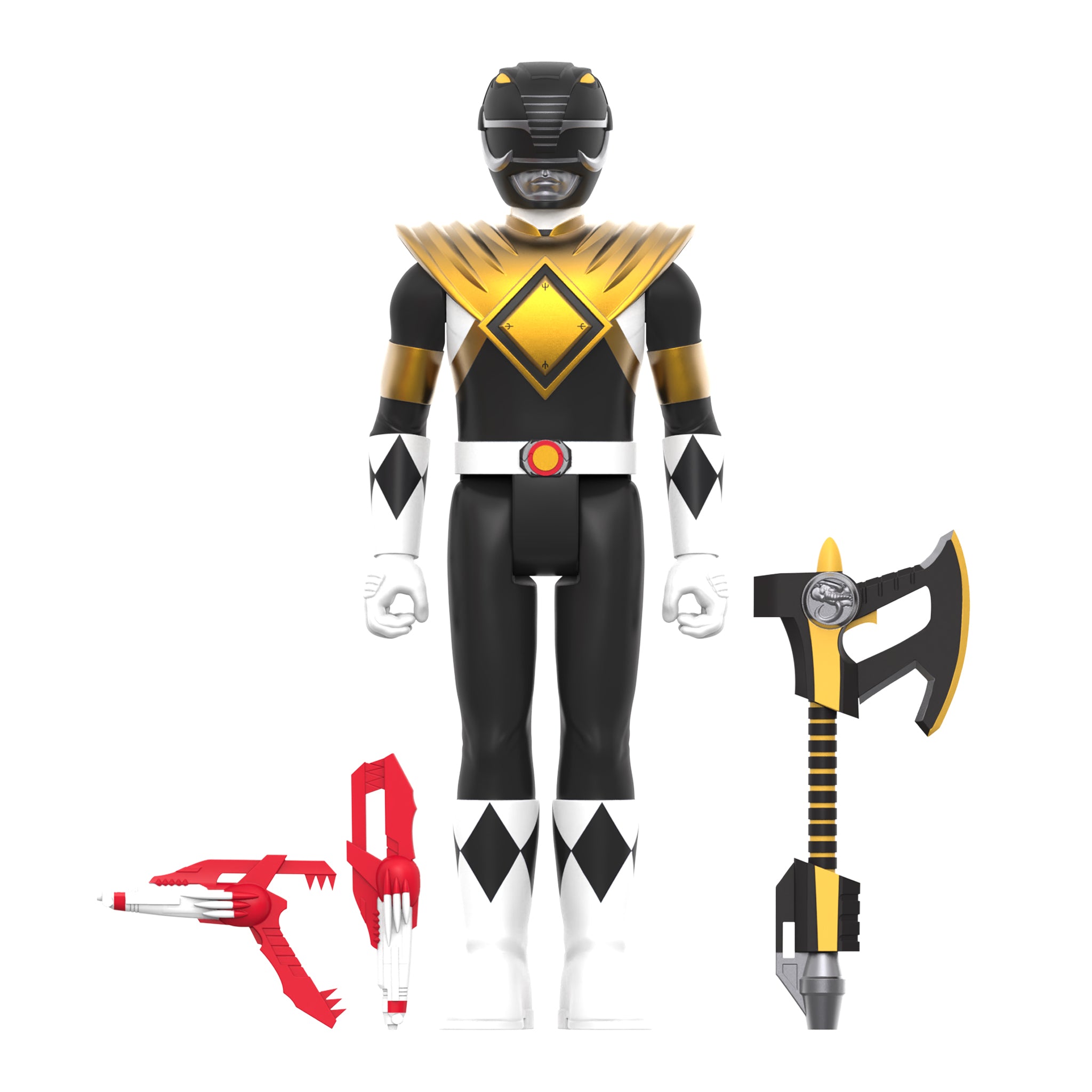 Mighty Morphin Power Rangers ReAction Figure Wave 4 - Black Ranger (Dragon Shield)