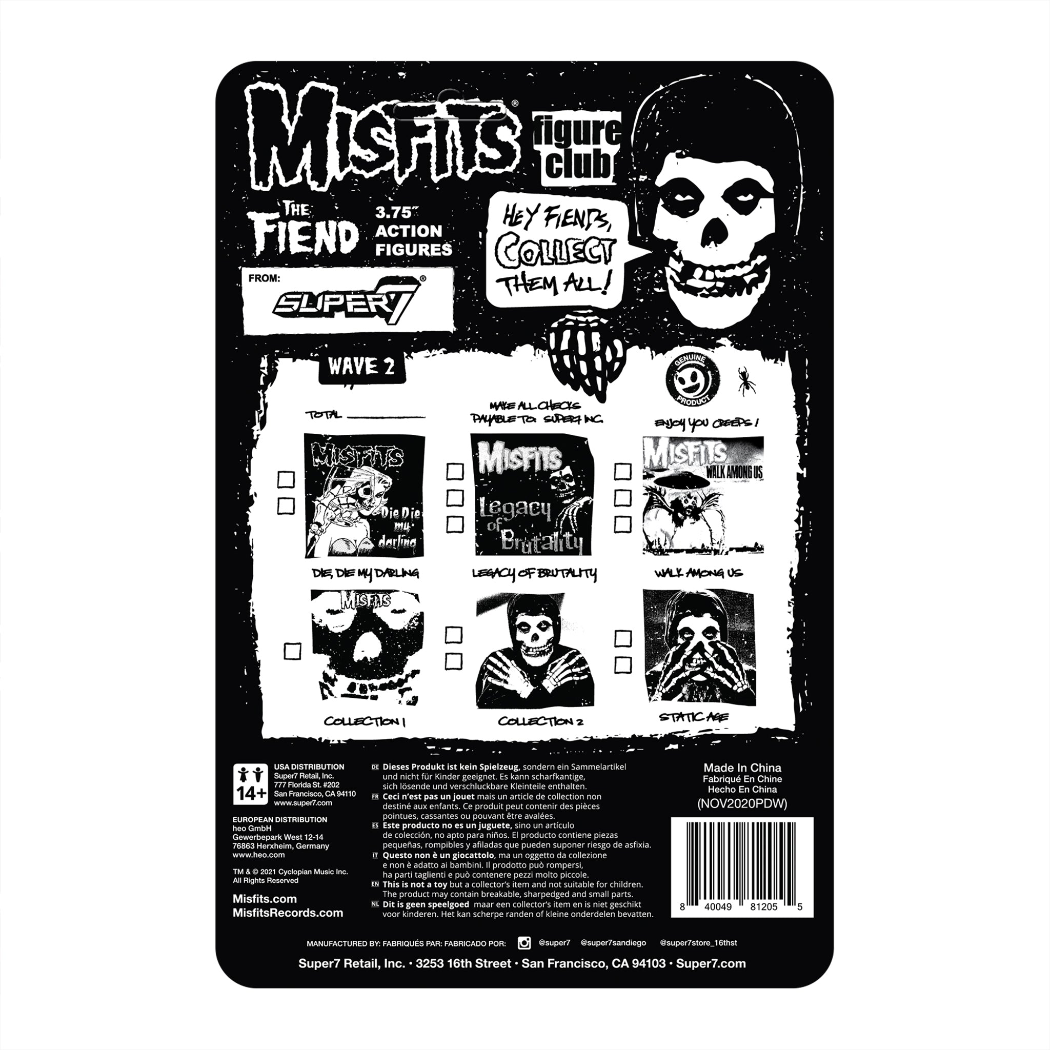 Misfits ReAction - Fiend Static Age (Clear Purple)