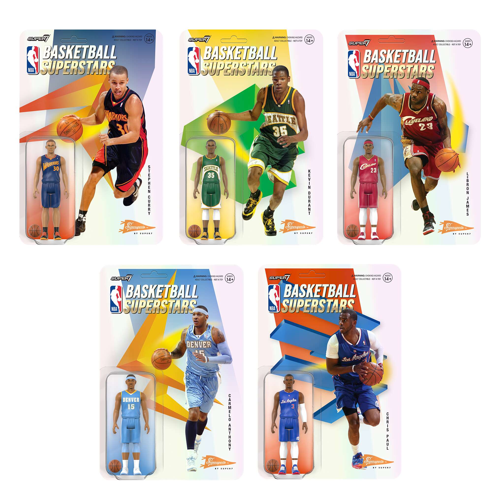 NBA Hardwood Classics ReAction - Set of 5