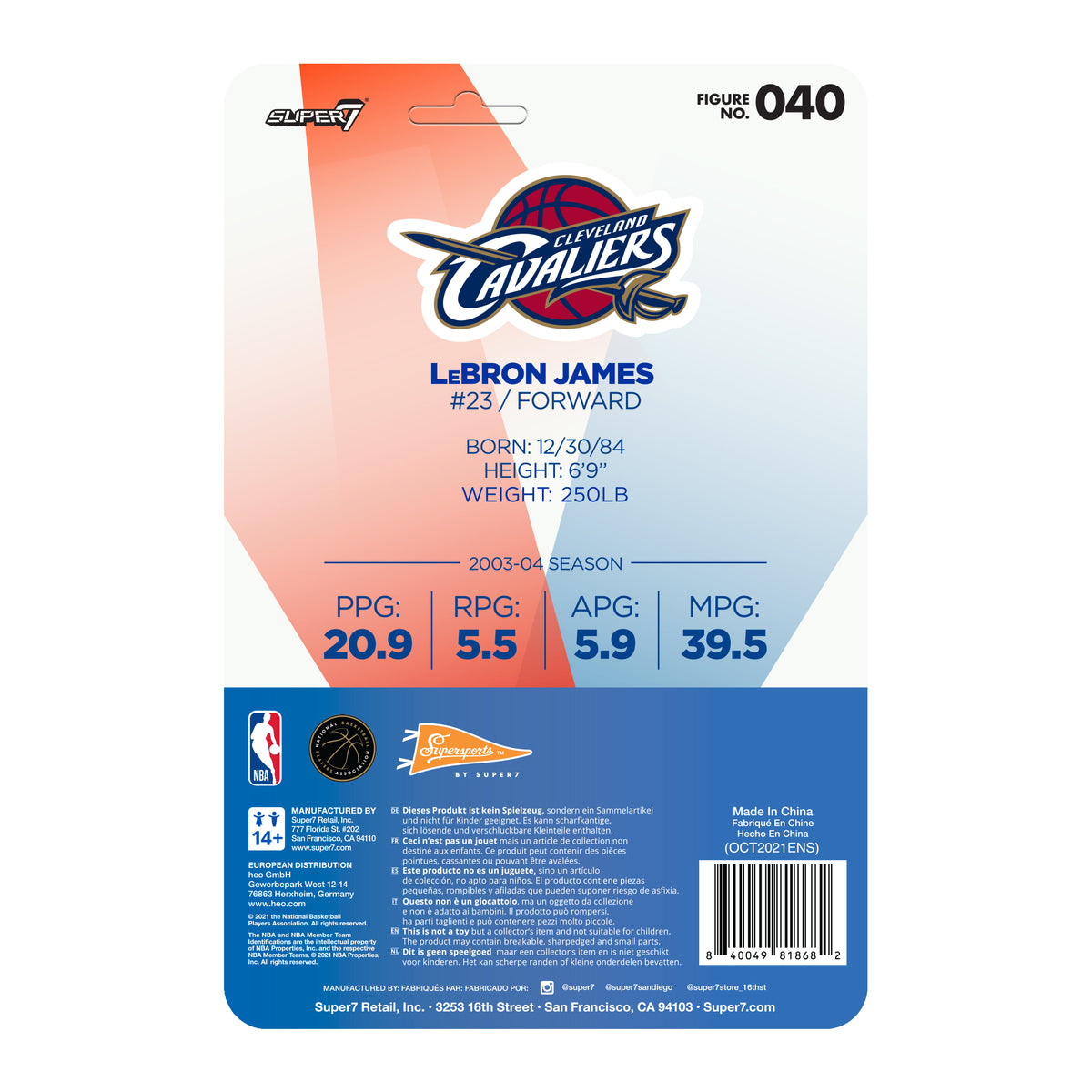 Nba Los Angeles Lakers 3.75 Reaction Action Figure - Lebron James Alternate  : Target