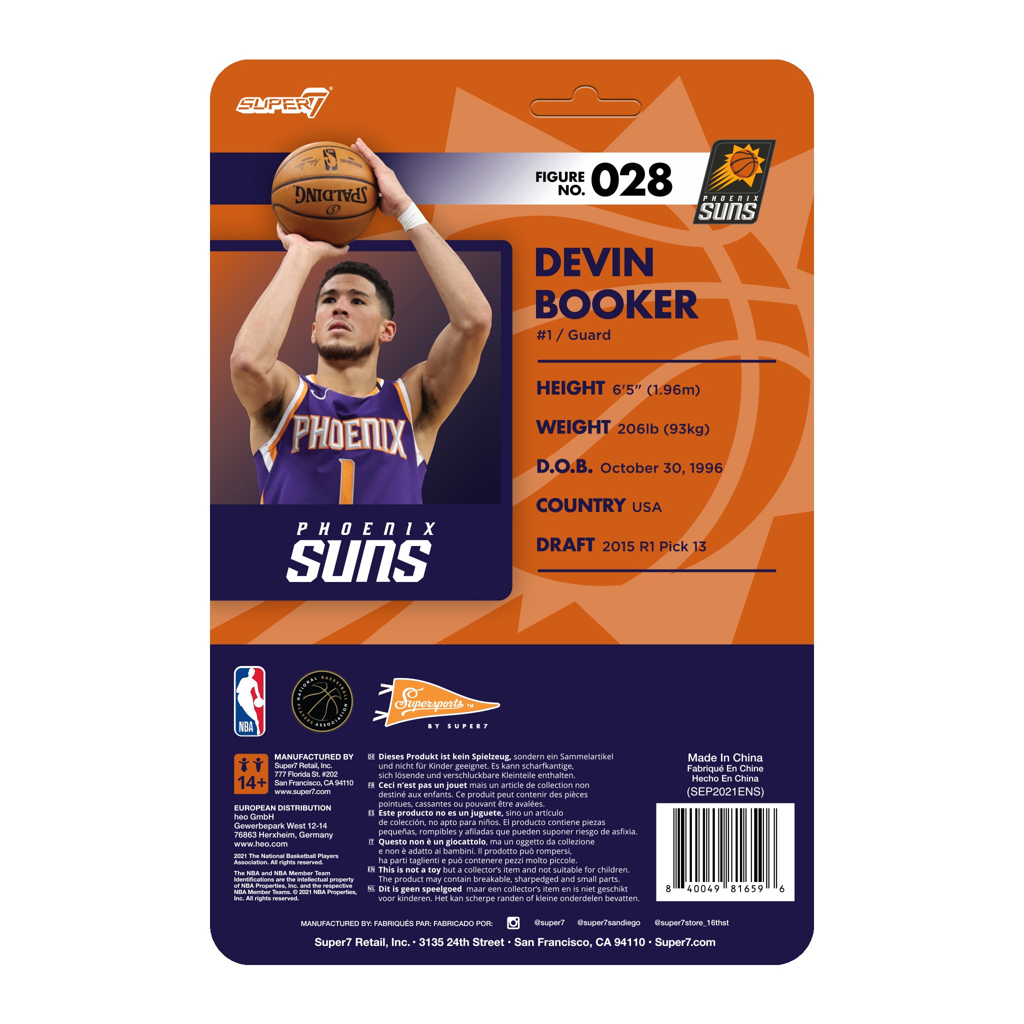 NBA Supersports Figure Wave 4 - Devin Booker (Suns)