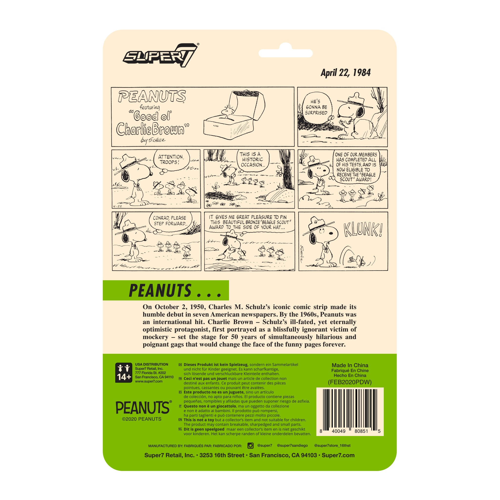 Peanuts ReAction Wave 3 - Beagle Scout Snoopy