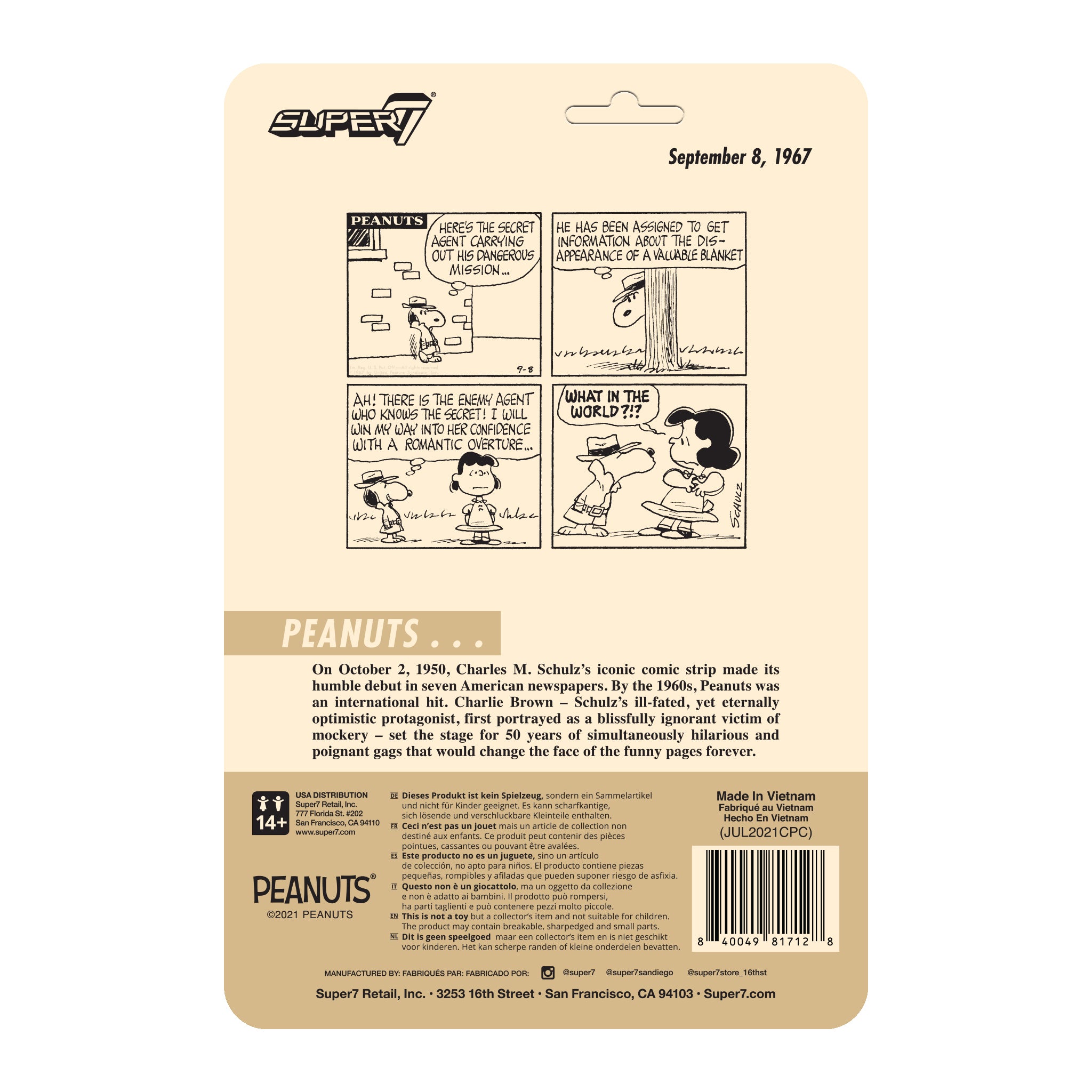 Peanuts ReAction Figure Wave 5 - Secret Agent Snoopy