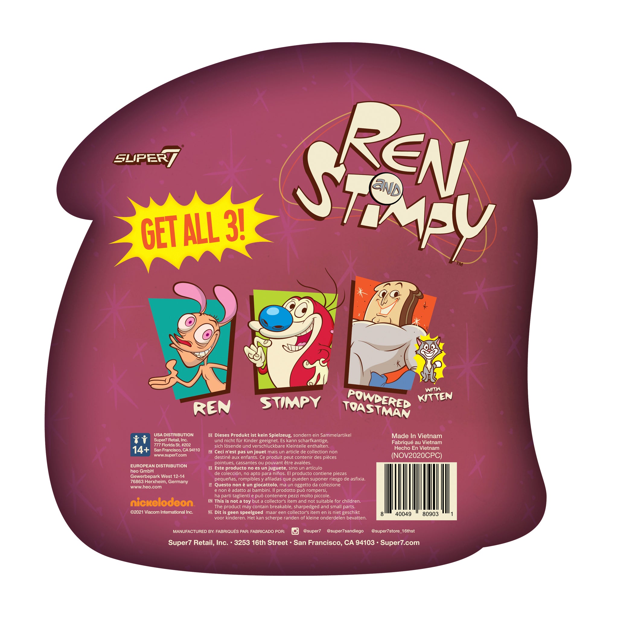 Ren & Stimpy ReAction Figure Wave 1 - Powdered Toast Man