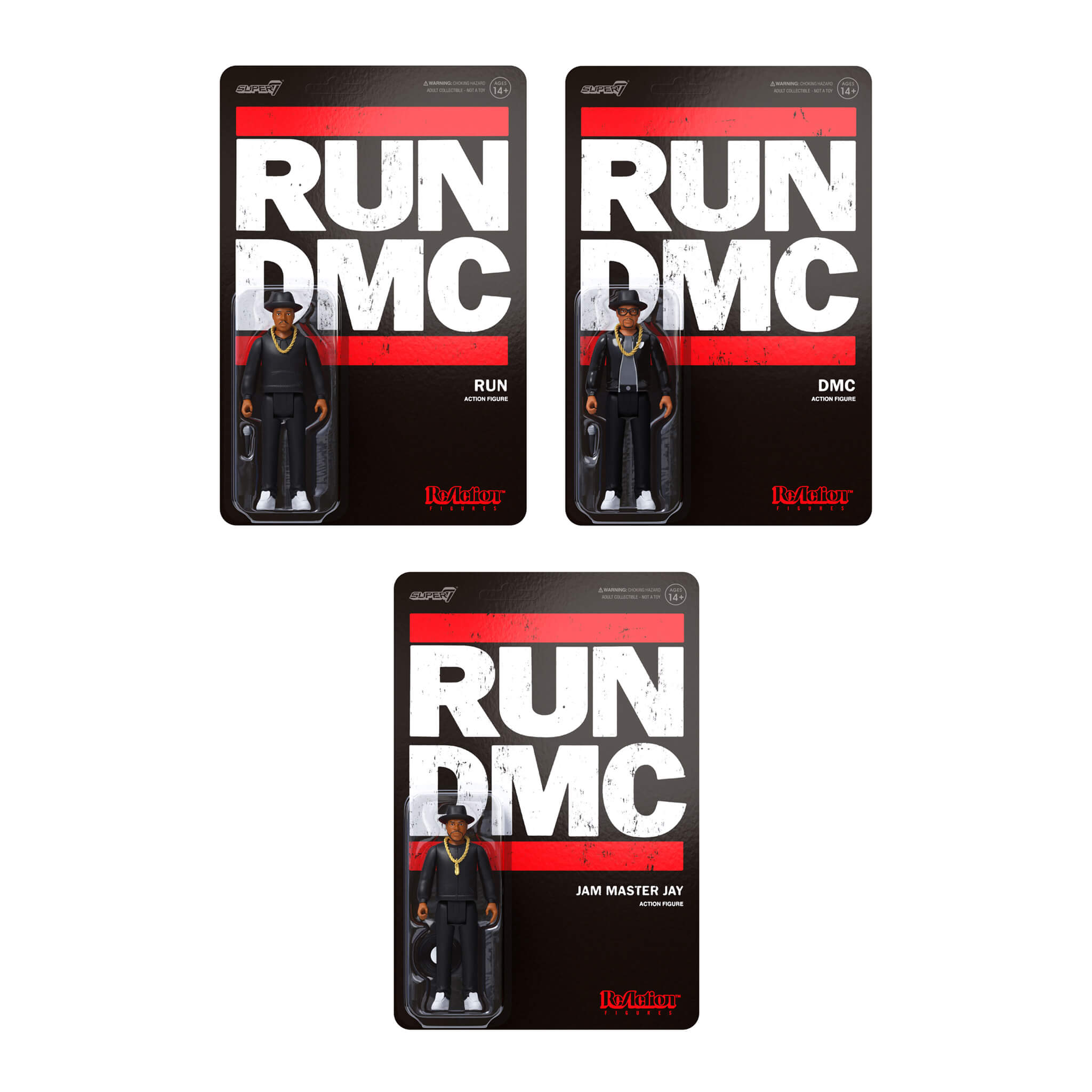 RUN DMC ReAction Figures - Set of 3 Figures