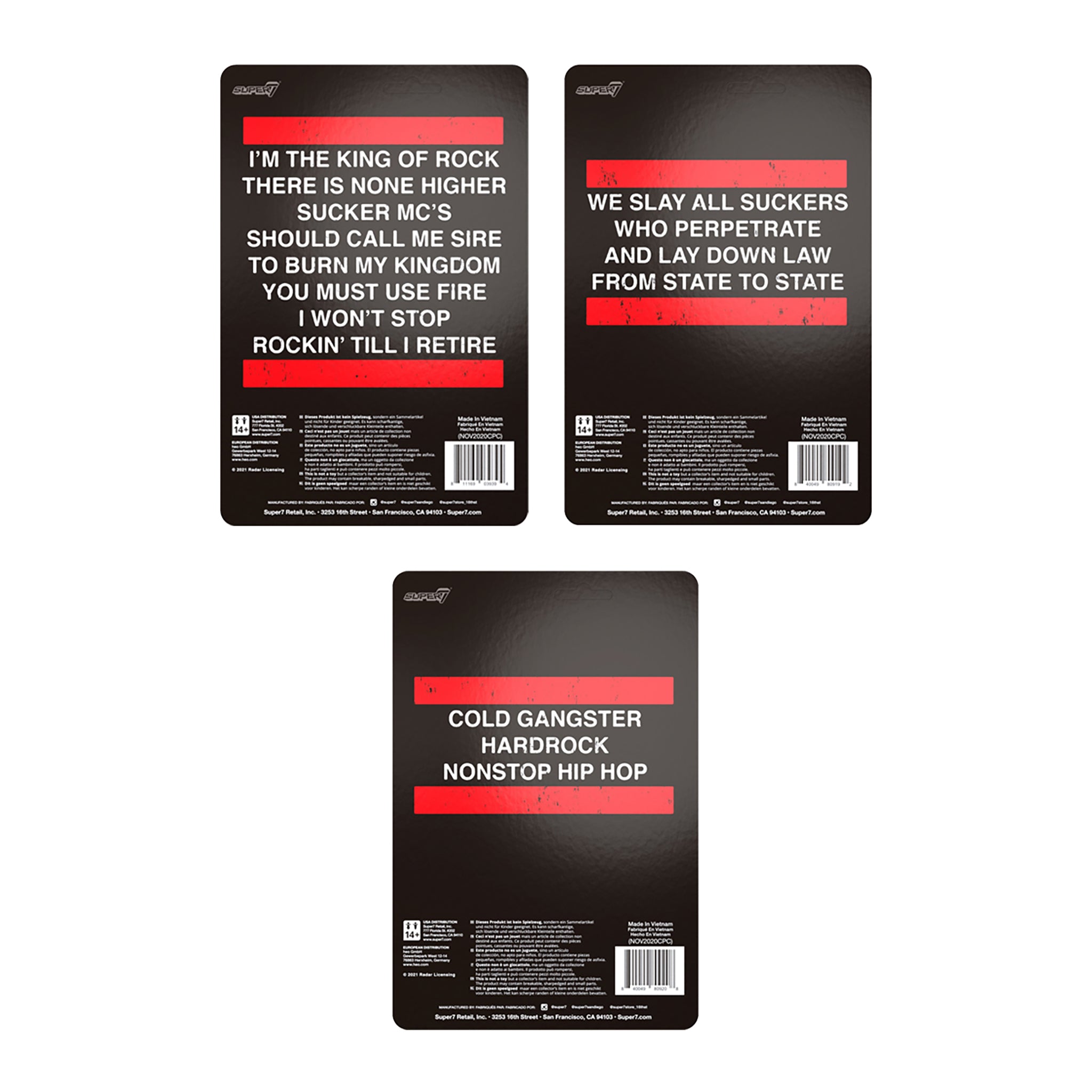 RUN DMC ReAction Figures - Set of 3 Figures