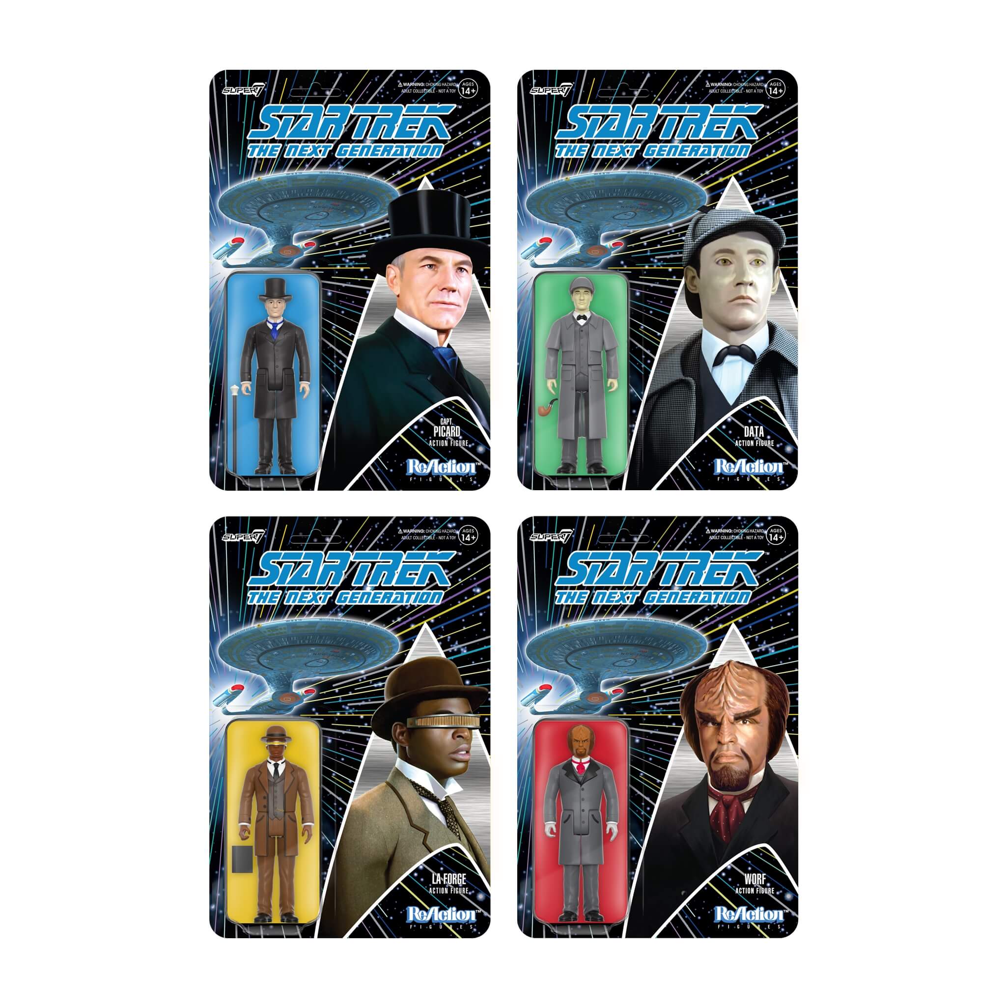Star Trek: The Next Generation ReAction Figures Wave 3 - Set of 4