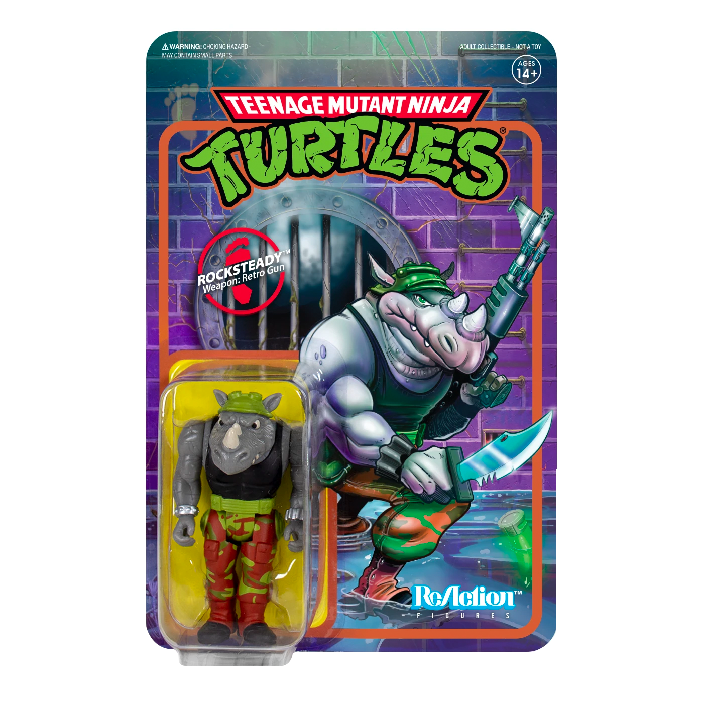 Teenage Mutant Ninja Turtles ReAction Figure - Rocksteady