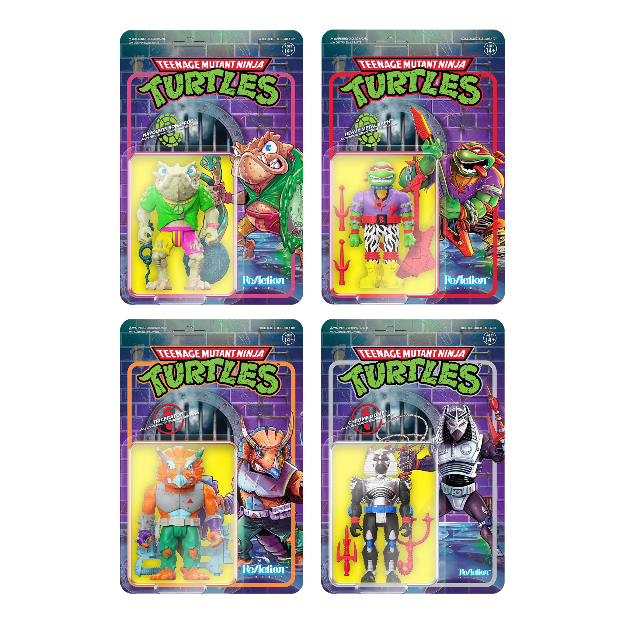 Teenage Mutant Ninja Turtles ReAction Set - Wave 6 (Set of 4)