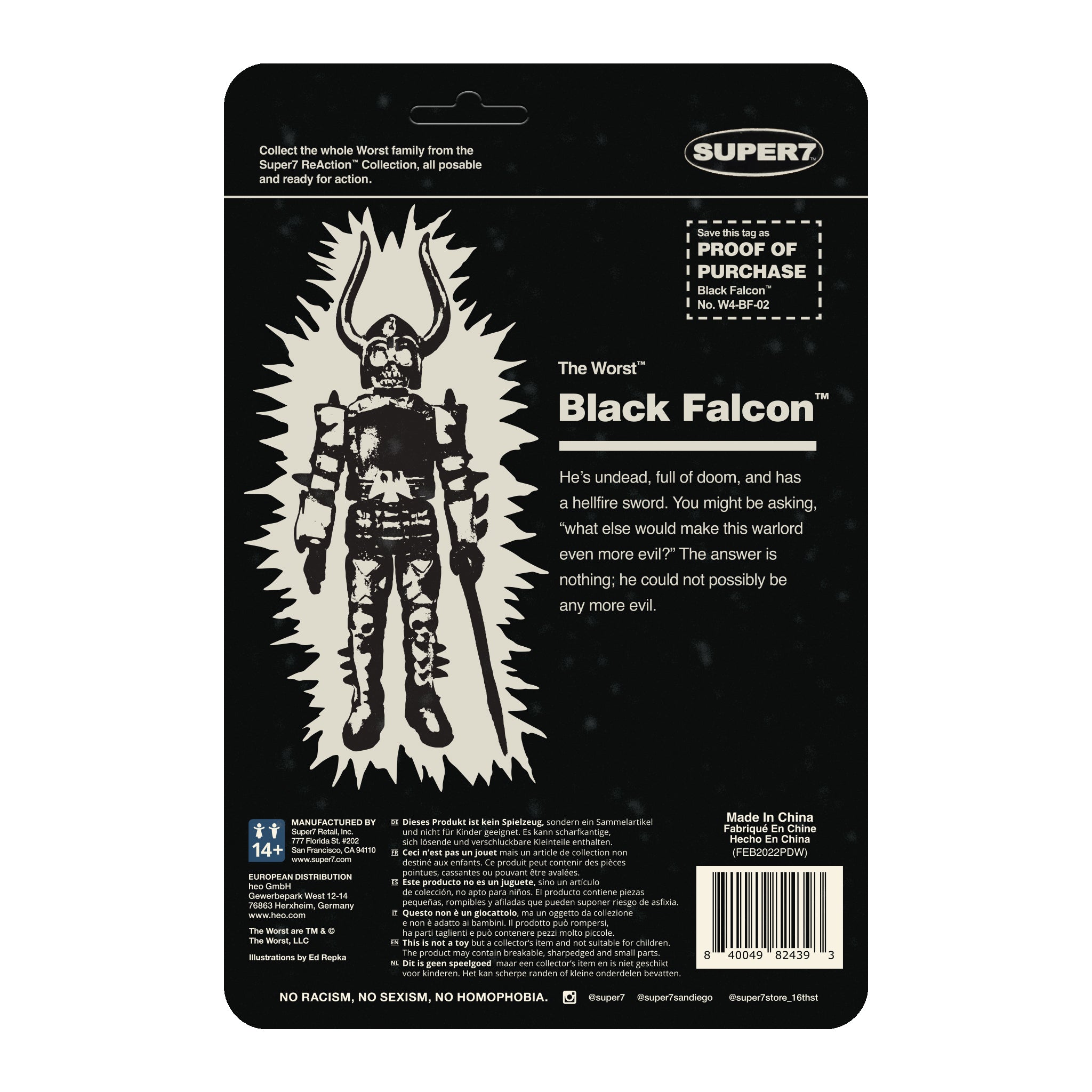 The Worst ReAction Wave 1 - Black Falcon (Monster Glow)