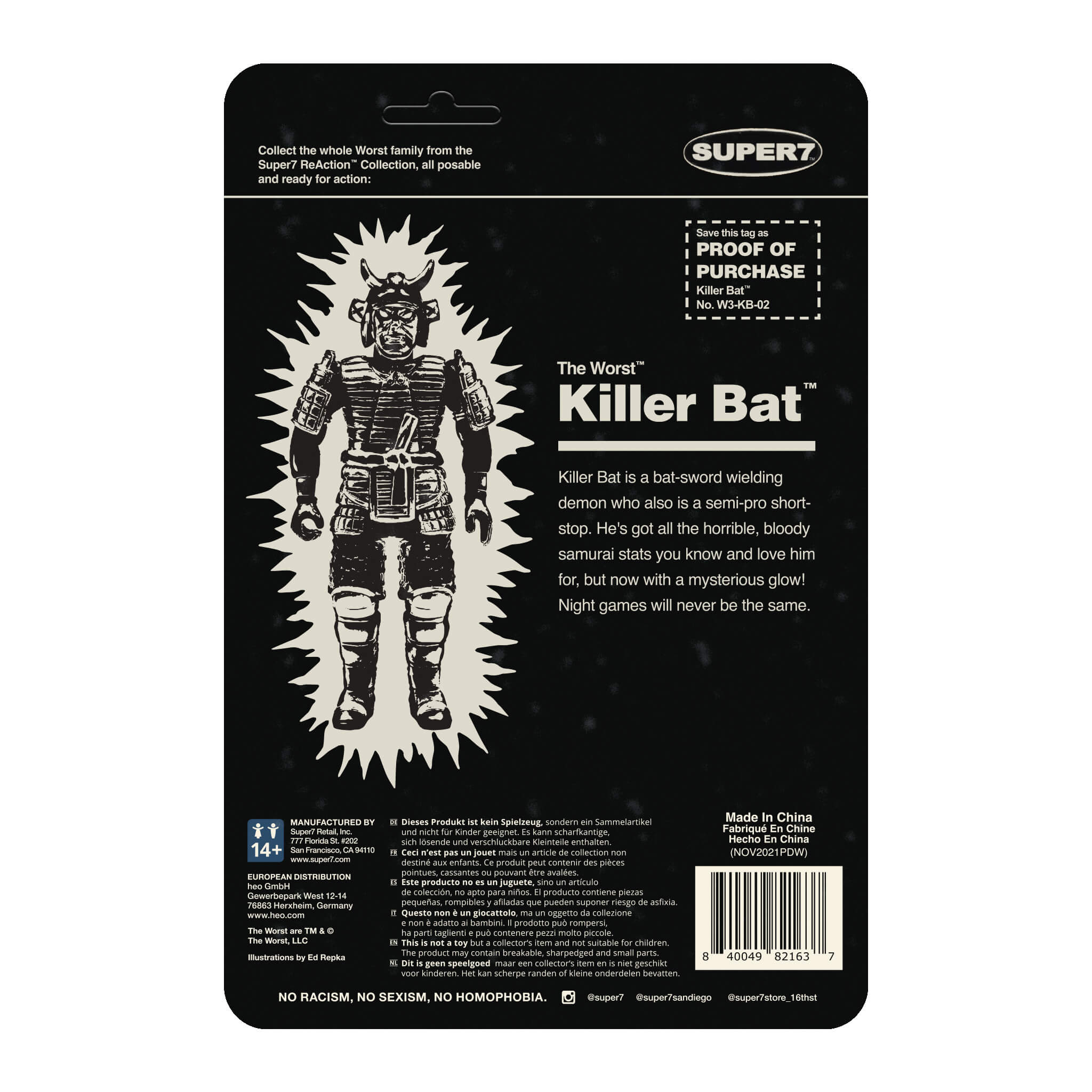 The Worst ReAction Figures Wave 3C - Killer Bat (REMCO Glow) SDCC 22