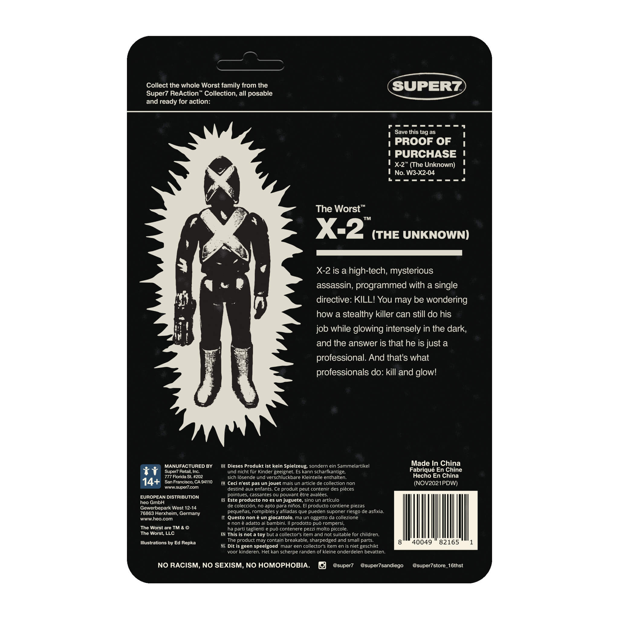 The Worst ReAction Figures Wave 3C - X2 (REMCO Glow) SDCC 22