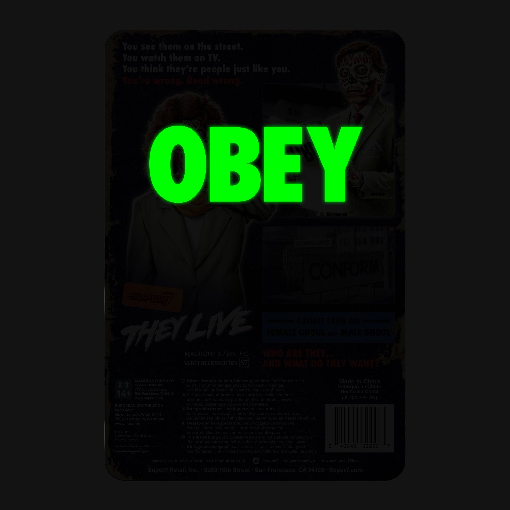 They Live ReAction Wave 2 - Male Ghoul (Glow)