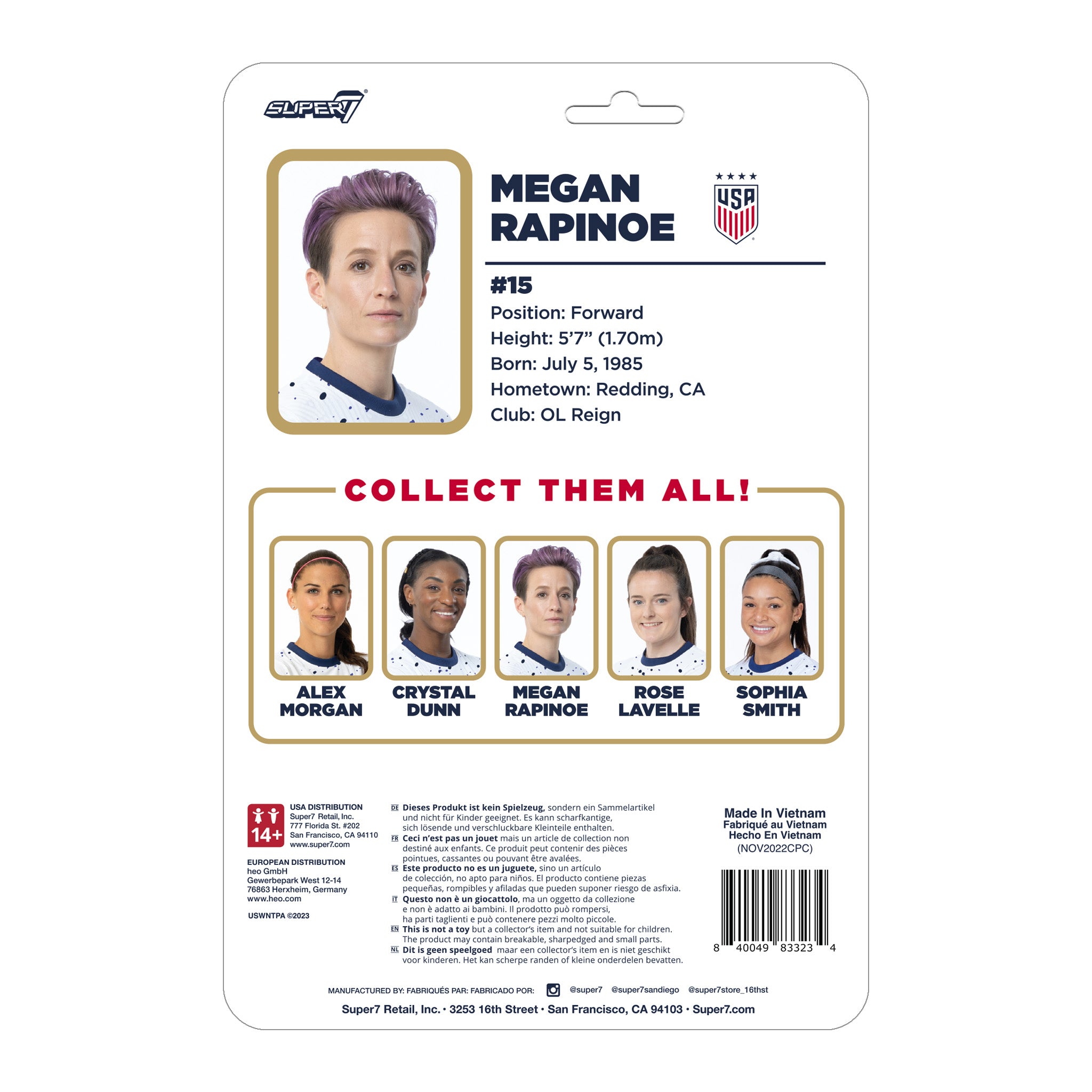 USWNT Soccer ReAction Wave 2 - Megan Rapinoe (Alternate Kit)