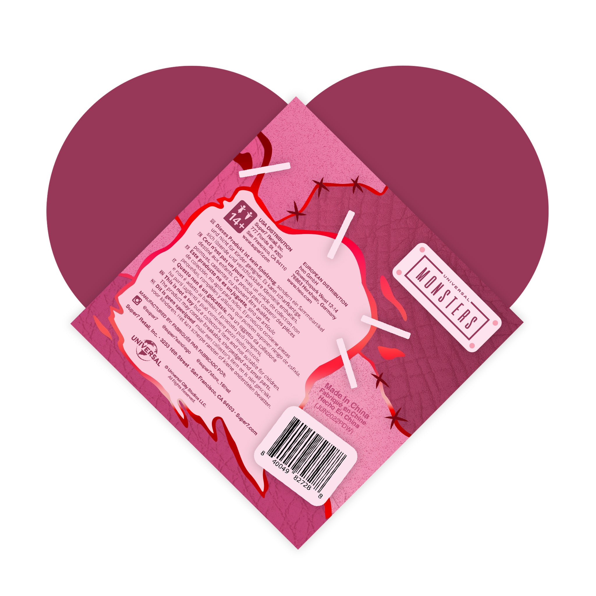 Universal Monsters ReAction Figures - Frankenstein and Bride of Frankenstein 2-Pack (Valentine's Day Heart Box)