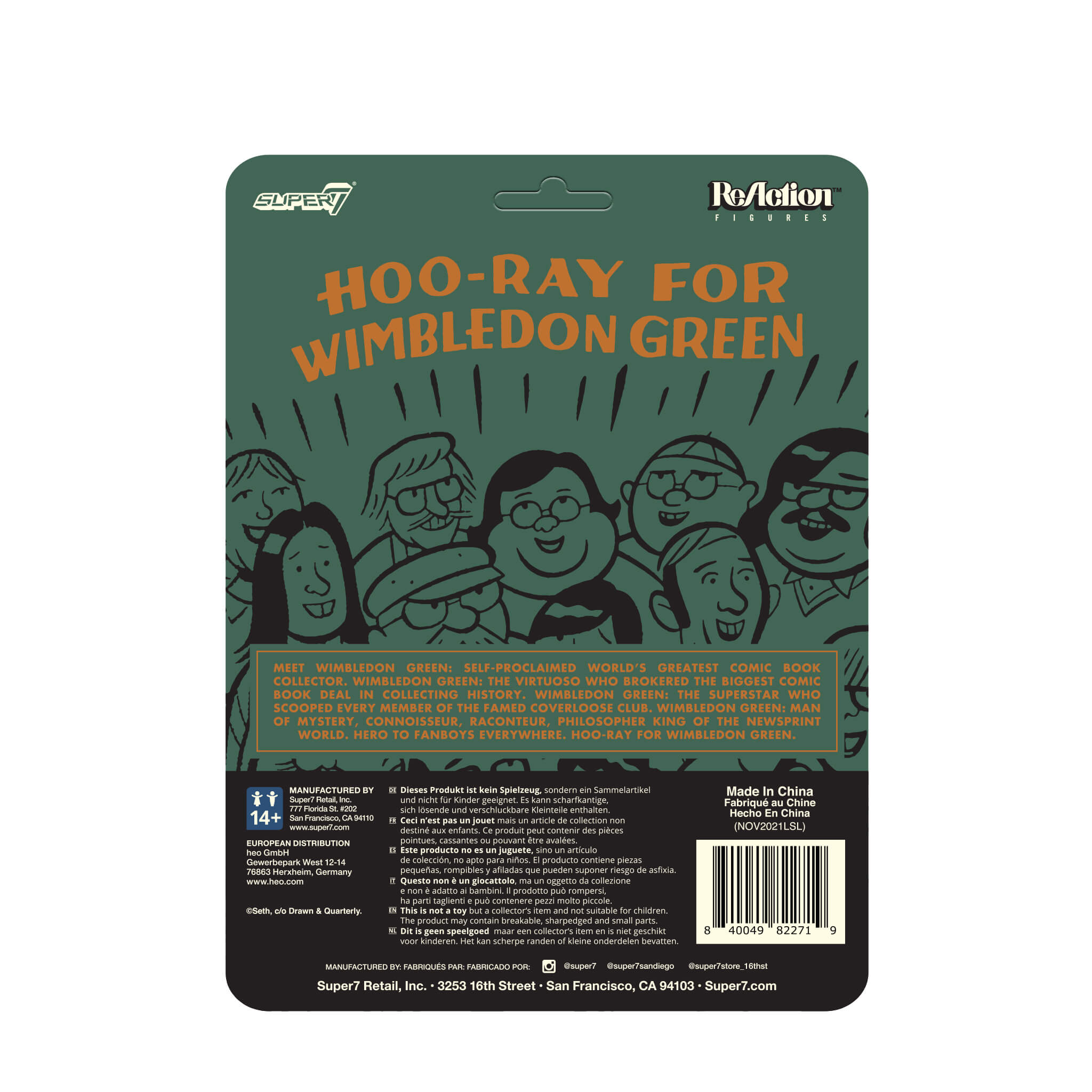Wimbledon Green ReAction Figure Wave 1 - Book and Figure