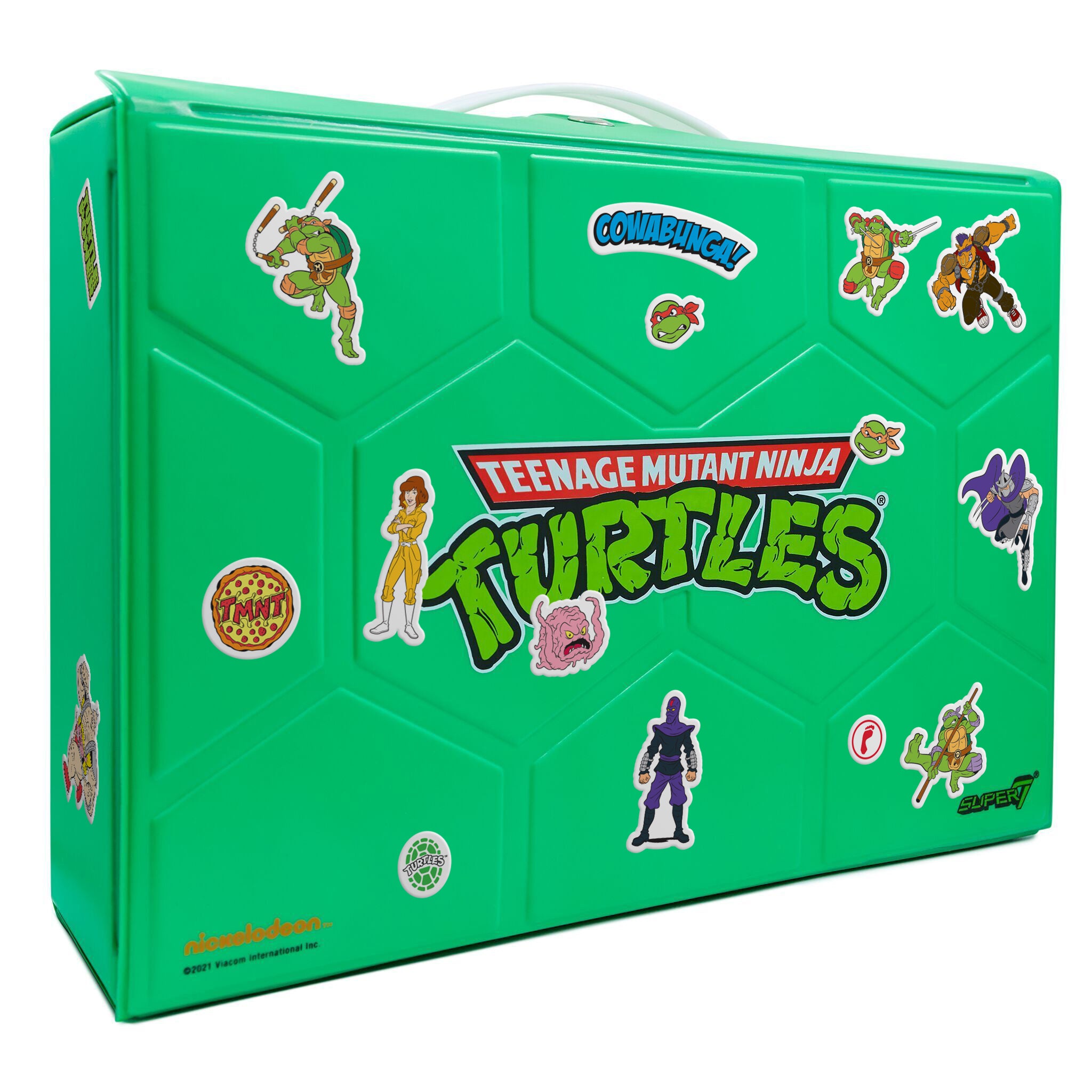 Teenage Mutant Ninja Turtles ReAction Figures - Carry Case with Michelangelo (Metallic)