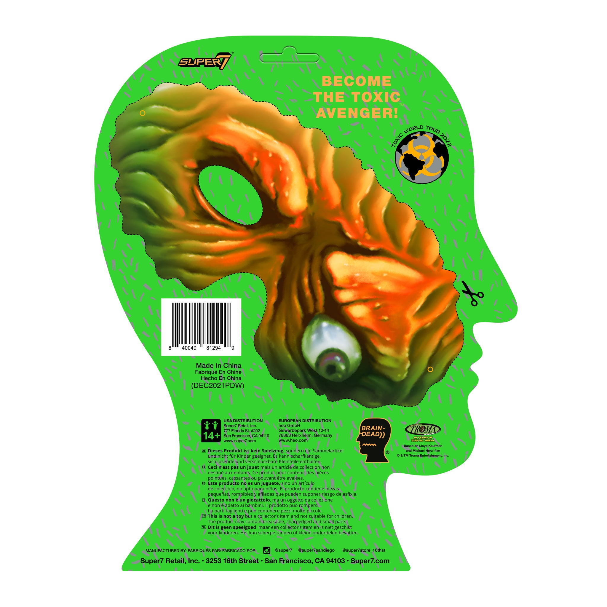 Toxic Avenger x Brain Dead ReAction Figure - Toxie (Glow)