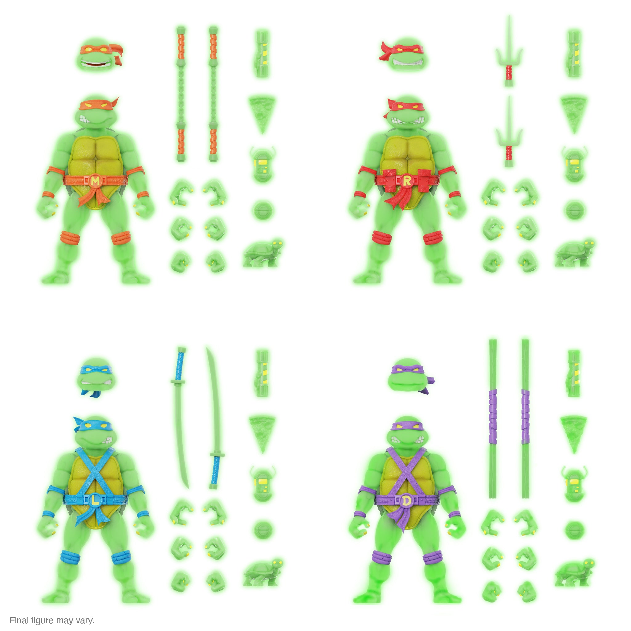 Teenage Mutant Ninja Turtles ULTIMATES! Mutagen Ooze Glow Figures (Super7 Exclusive)