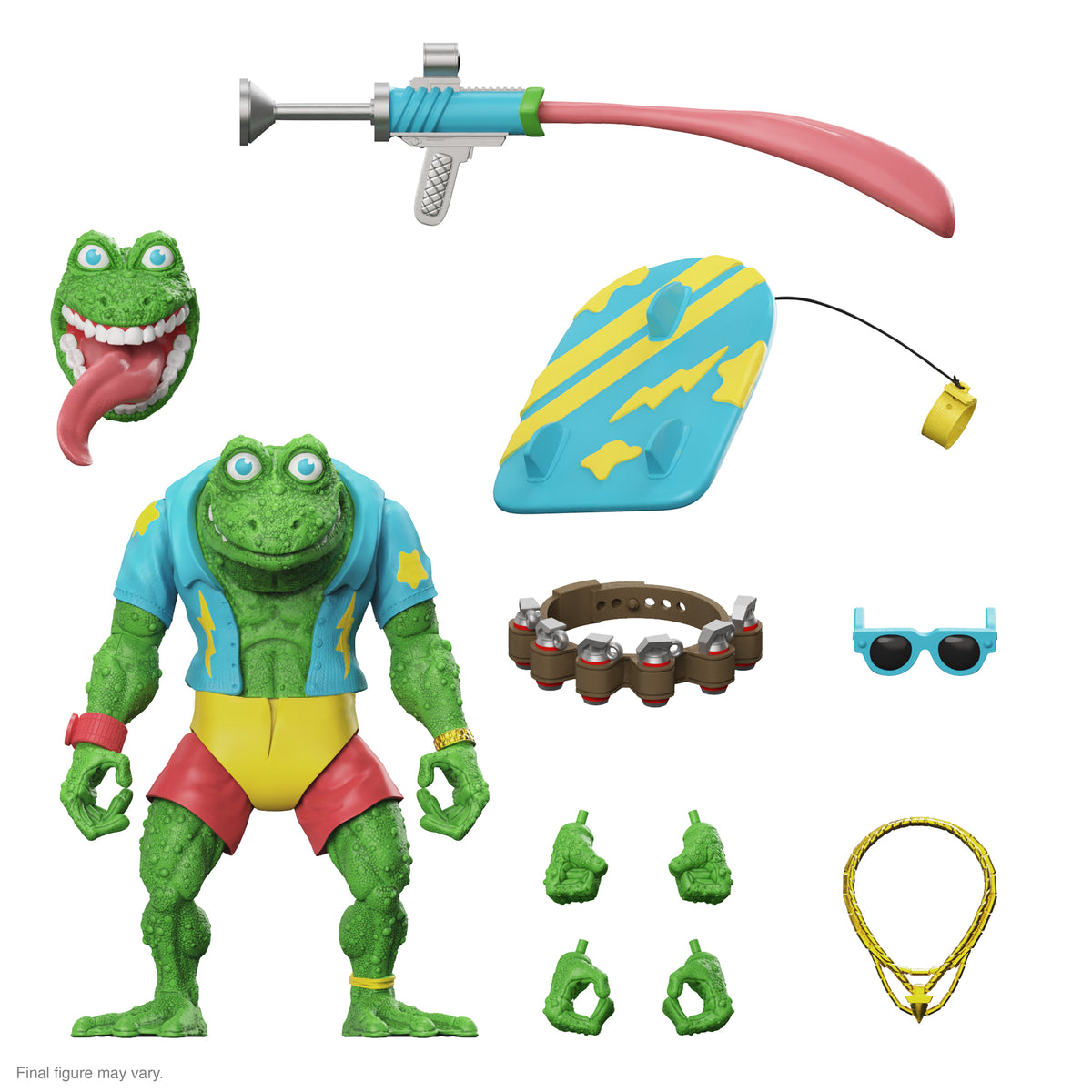 Teenage Mutant Ninja Turtles Ultimate Glow in The Dark Muckman & Joe Eyeball (Cartoon) 7 inch Scale Action Figure, Green