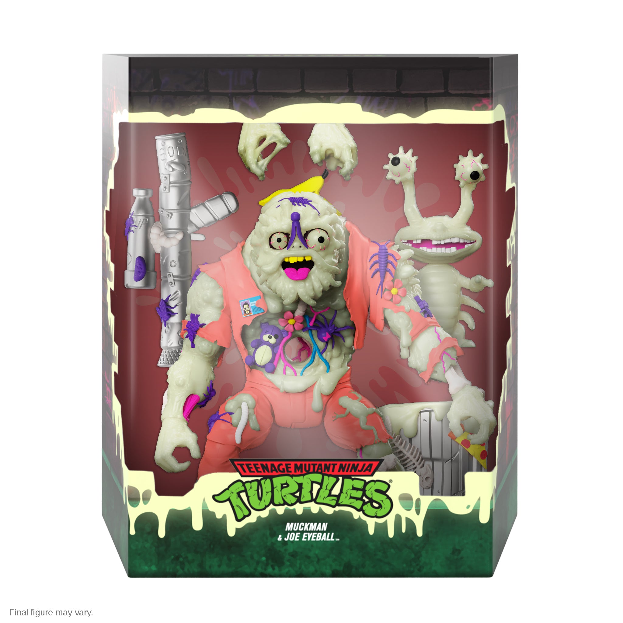 TMNT Ultimates Wave 4 Muckman and Joe Eyeball figures in packaging with colorful box art