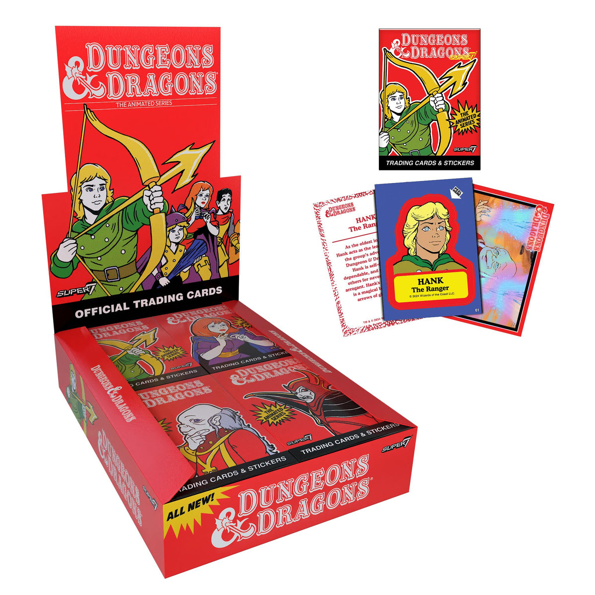 Dungeons and Dragons Wax Pack Trading Cards - Animated Series - Boxed