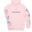 Peanuts Siblings Bundle Snoopy & Spike, Olaf & Andy and Family Hoodie in pink with blue character graphics