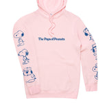 Peanuts Siblings Bundle Snoopy & Spike, Olaf & Andy and Family Hoodie in pink with blue character graphics