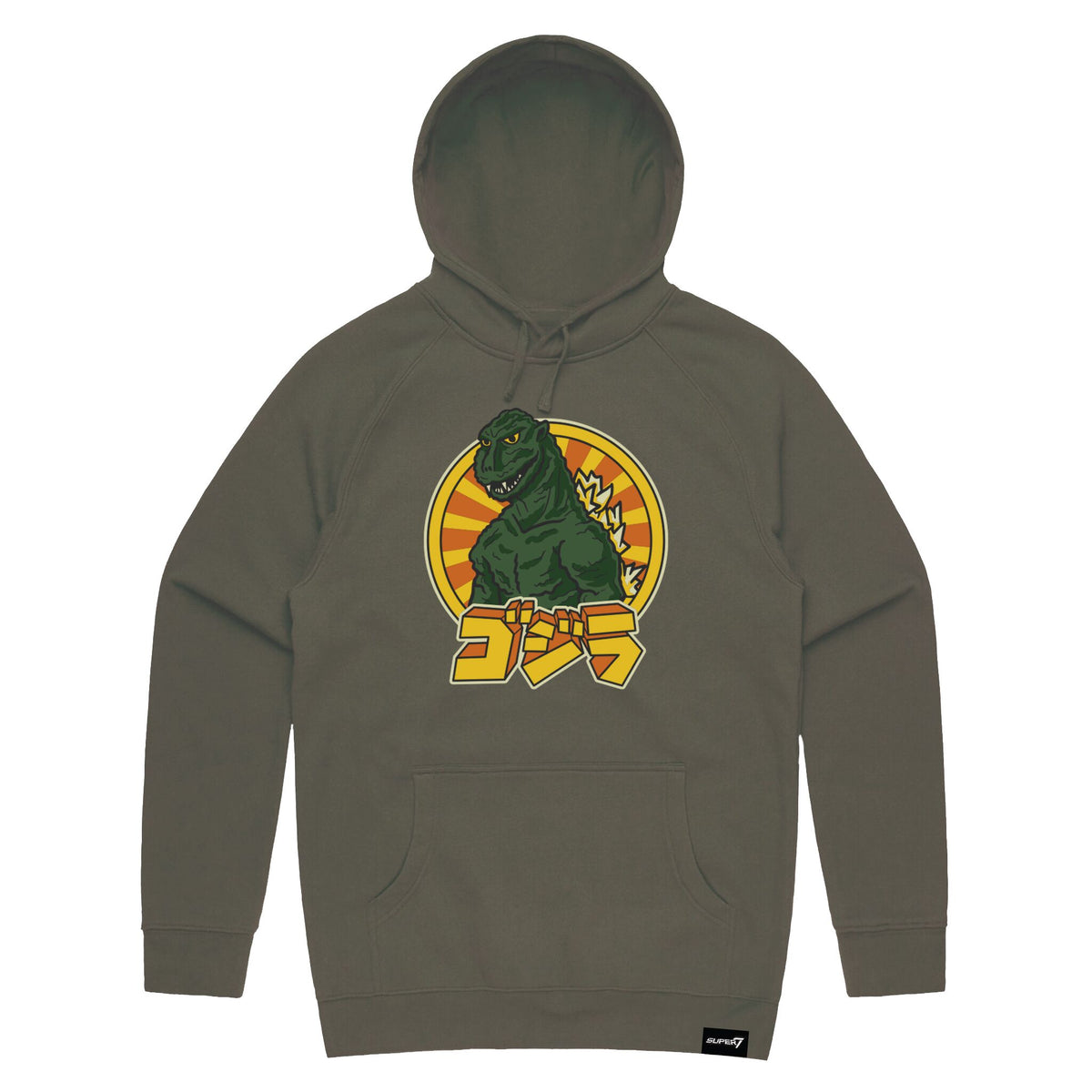 Toho Godzilla Retro Army Green pullover Hoodie – Super7