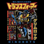 Transformers T-Shirt featuring the Dinobots Team with Grimlock, Sludge, Swoop, Snarl, and Slag