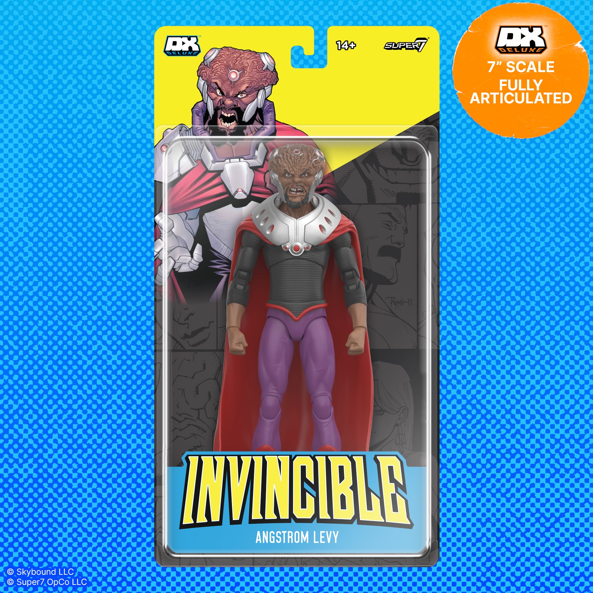 Invincible Angstrom Levy DX Deluxe 7-inch scale fully articulated action figure in packaging