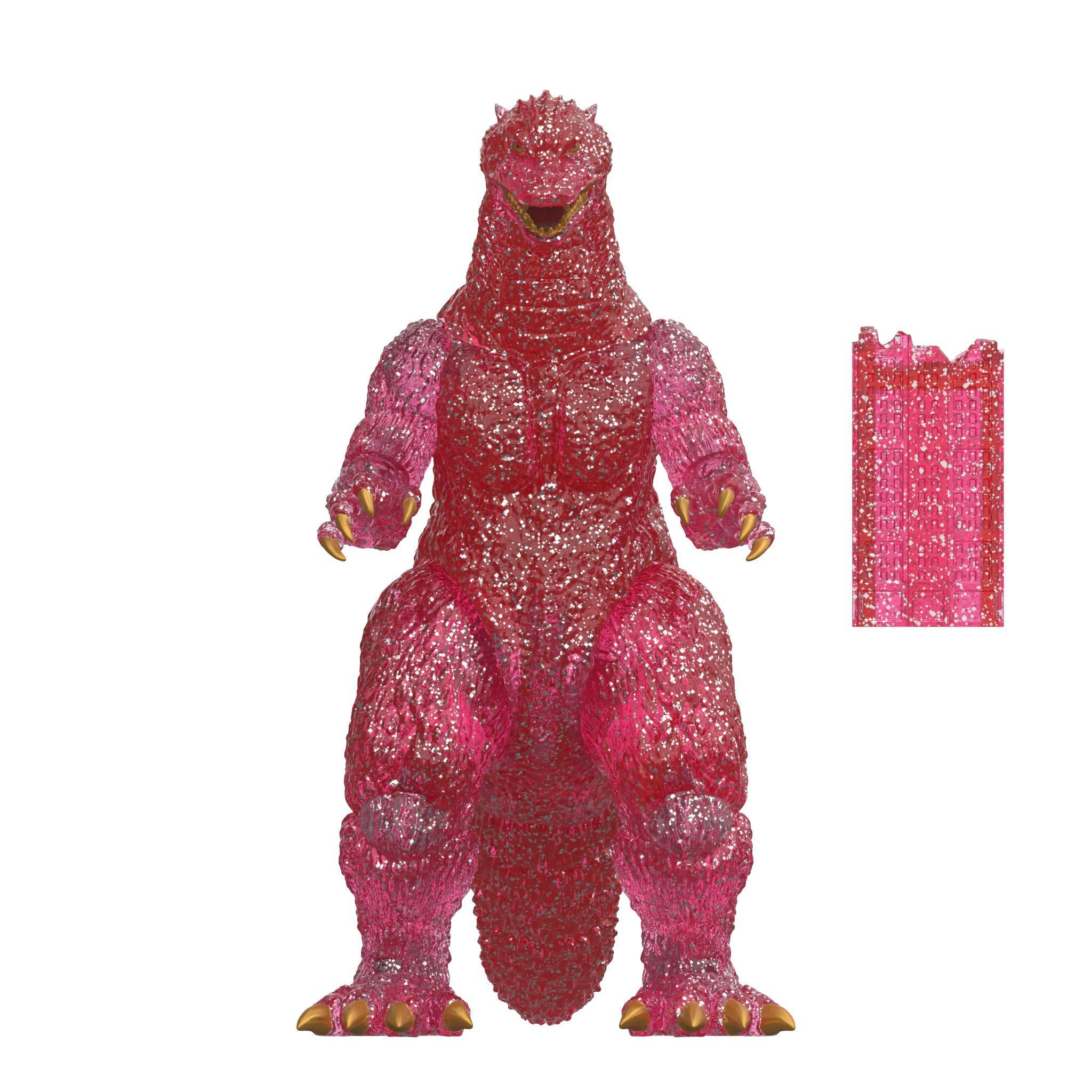 Toho Super Kaiju Godzilla color shock clear pink glitter figure front view