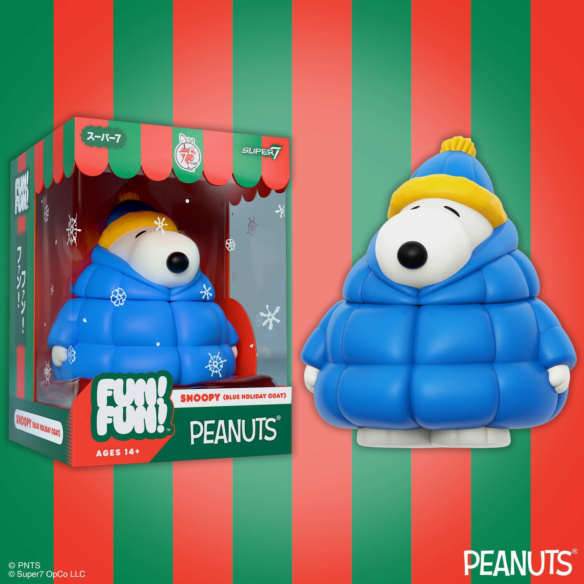 Peanuts FUN! FUN! Wave 03 (Holiday) - Snoopy (Blue Holiday Coat)